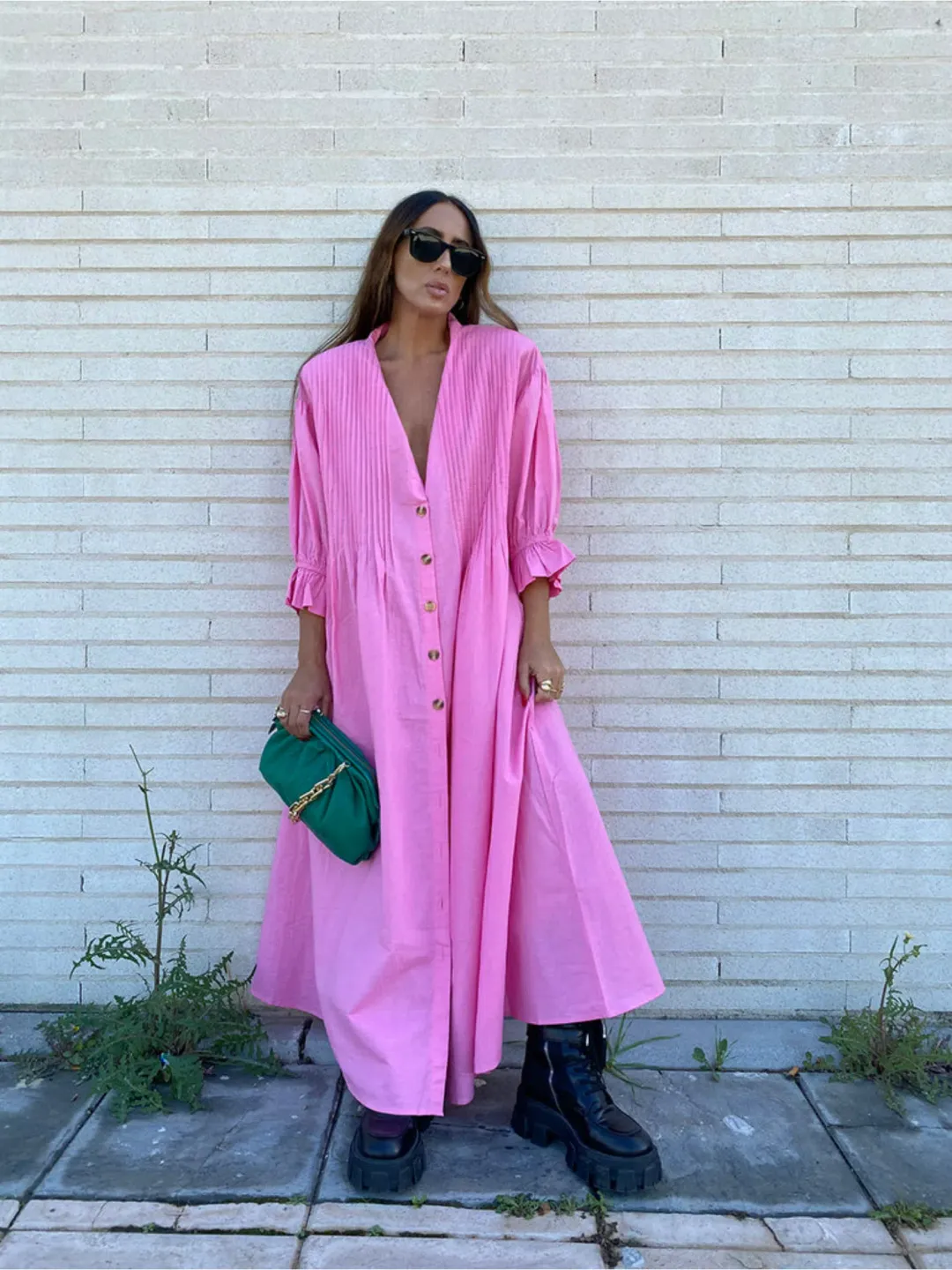 La Boheme Poppy Dress Bubblegum Pink One Size for rent on The Volte - main image