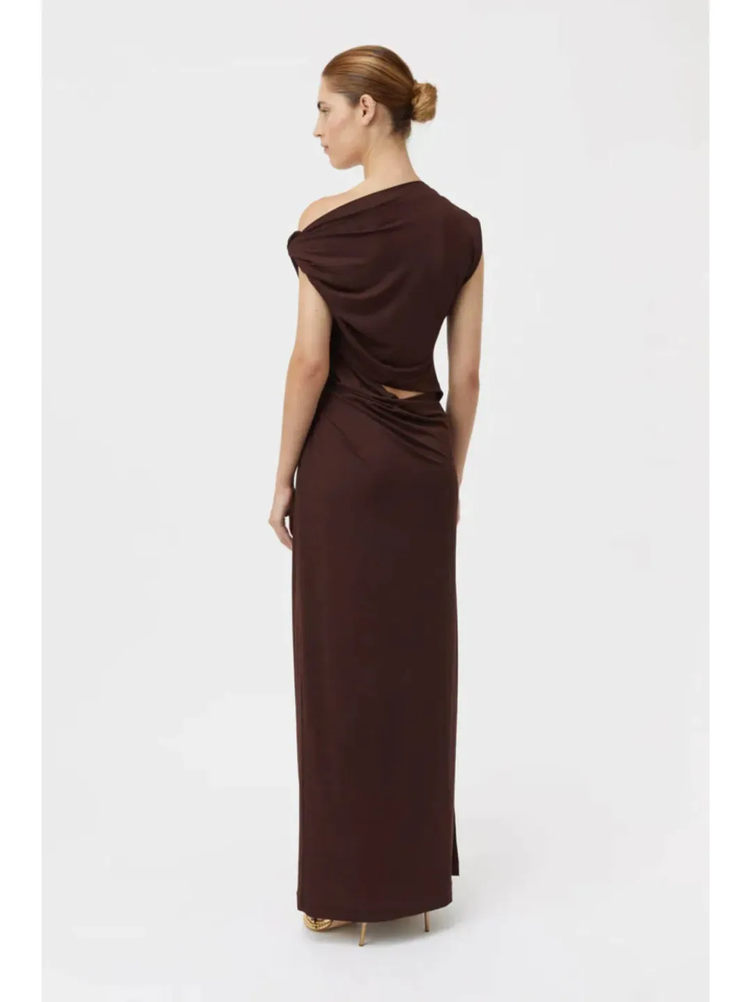 Camilla and Marc Annalise Dress in Chocolate Brown Size AU 10 for rent on The Volte - main image