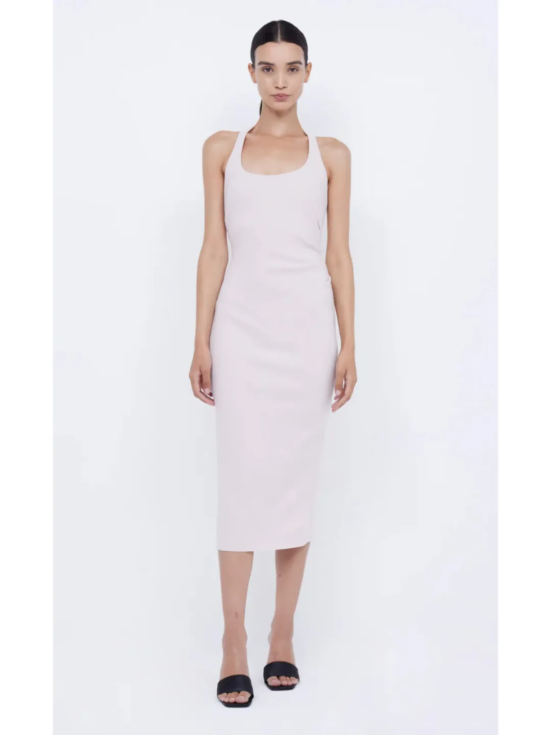 Bec & Bridge Cyndie Halter Midi Dress in Vanilla Bean Size AU 8 for rent on The Volte - main image