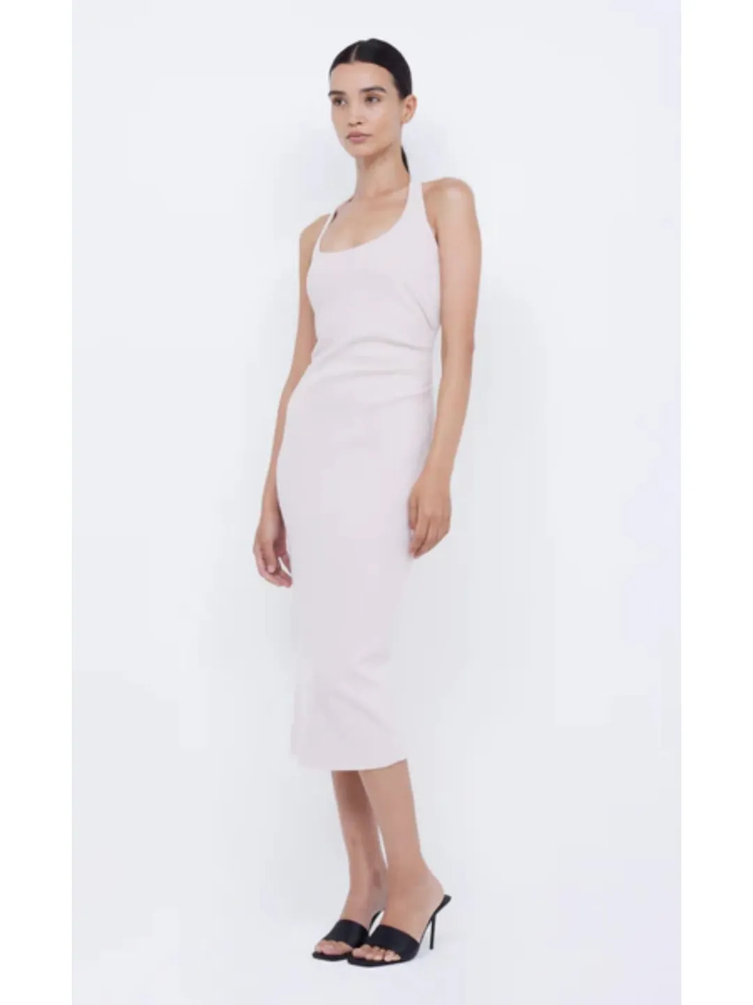 Bec & Bridge Cyndie Halter Midi Dress in Vanilla Bean Size AU 8 for rent on The Volte - main image