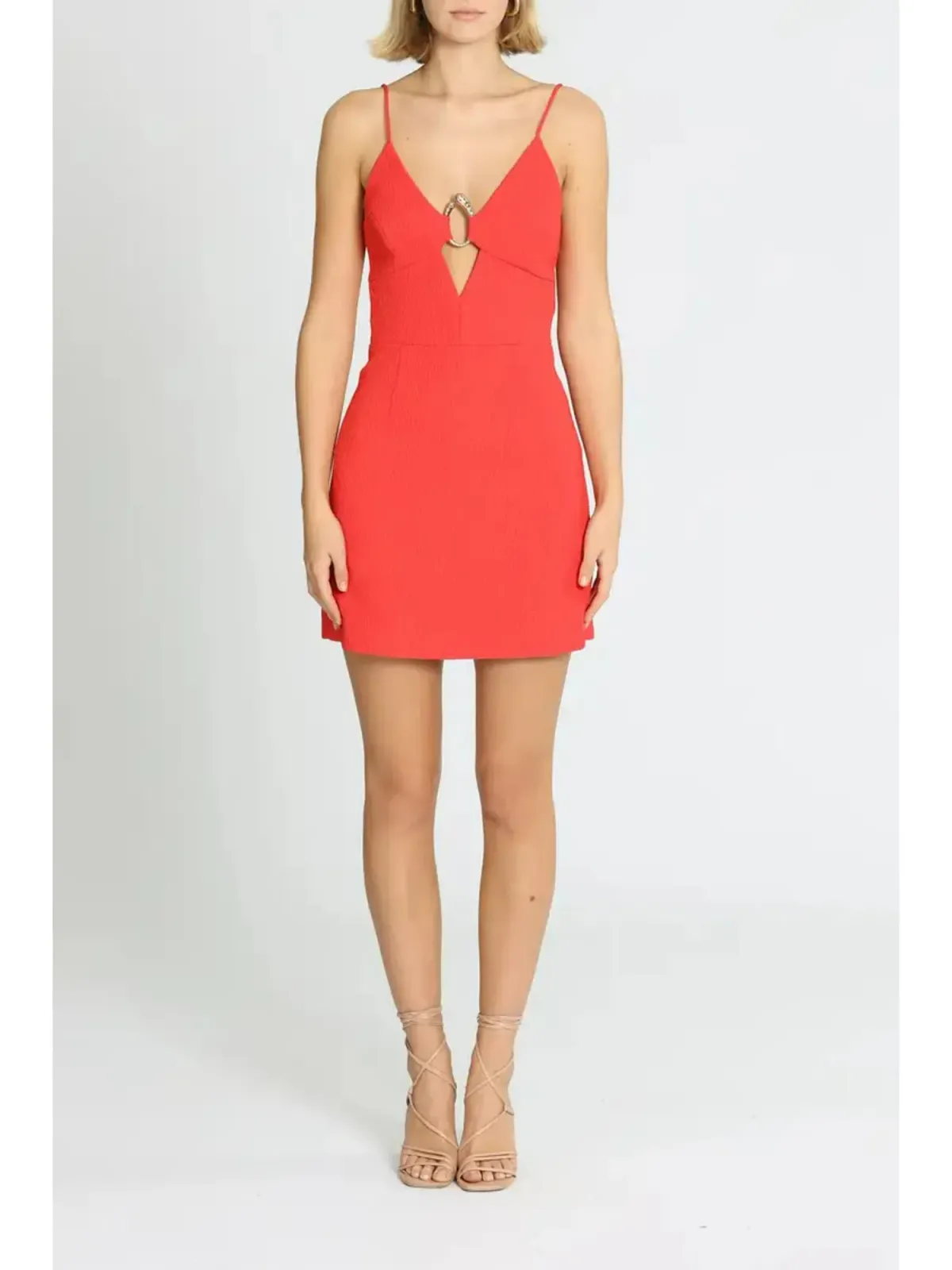 Rebecca Vallance Romy Mini Dress in Red Size AU 6 - Image 1