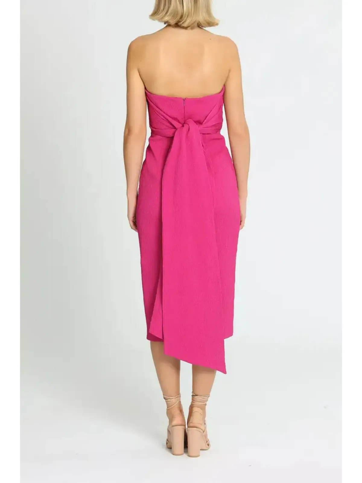 Rebecca Vallance Andie Tie Dress in Pink Size AU 10 - Image 3