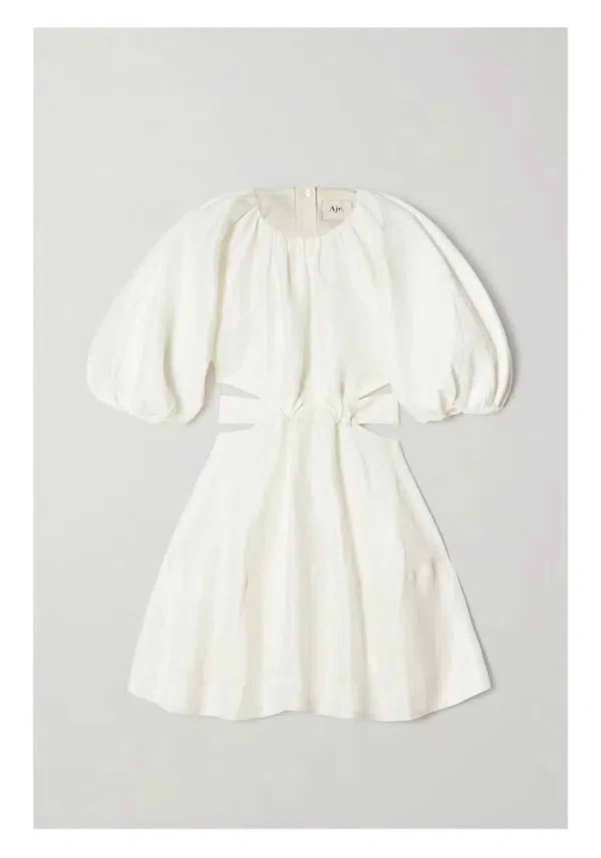 Aje Mimosa Cut Out Mini Dress in Ivory White Size AU 12 - Image 7