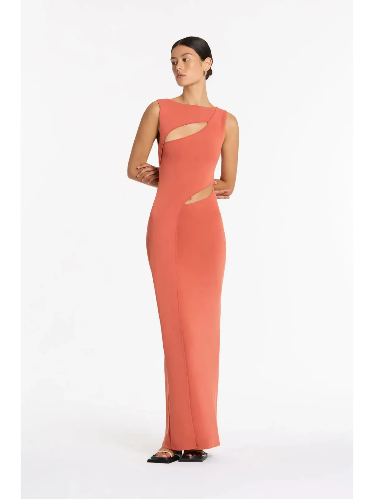 Sir the Label Nadja Cut Out Dress in Coral Size 0 / AU 6 - Image 5