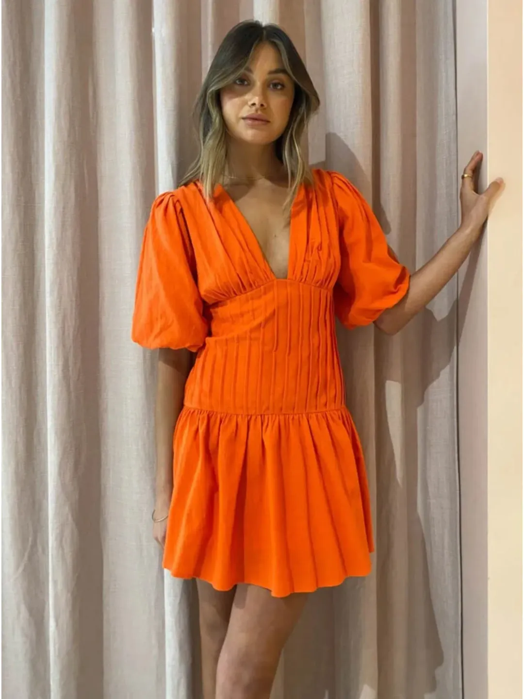 By Nicola Fiesta Stitch Mini Dress Cherry Size AU 12 for rent on The Volte - main image