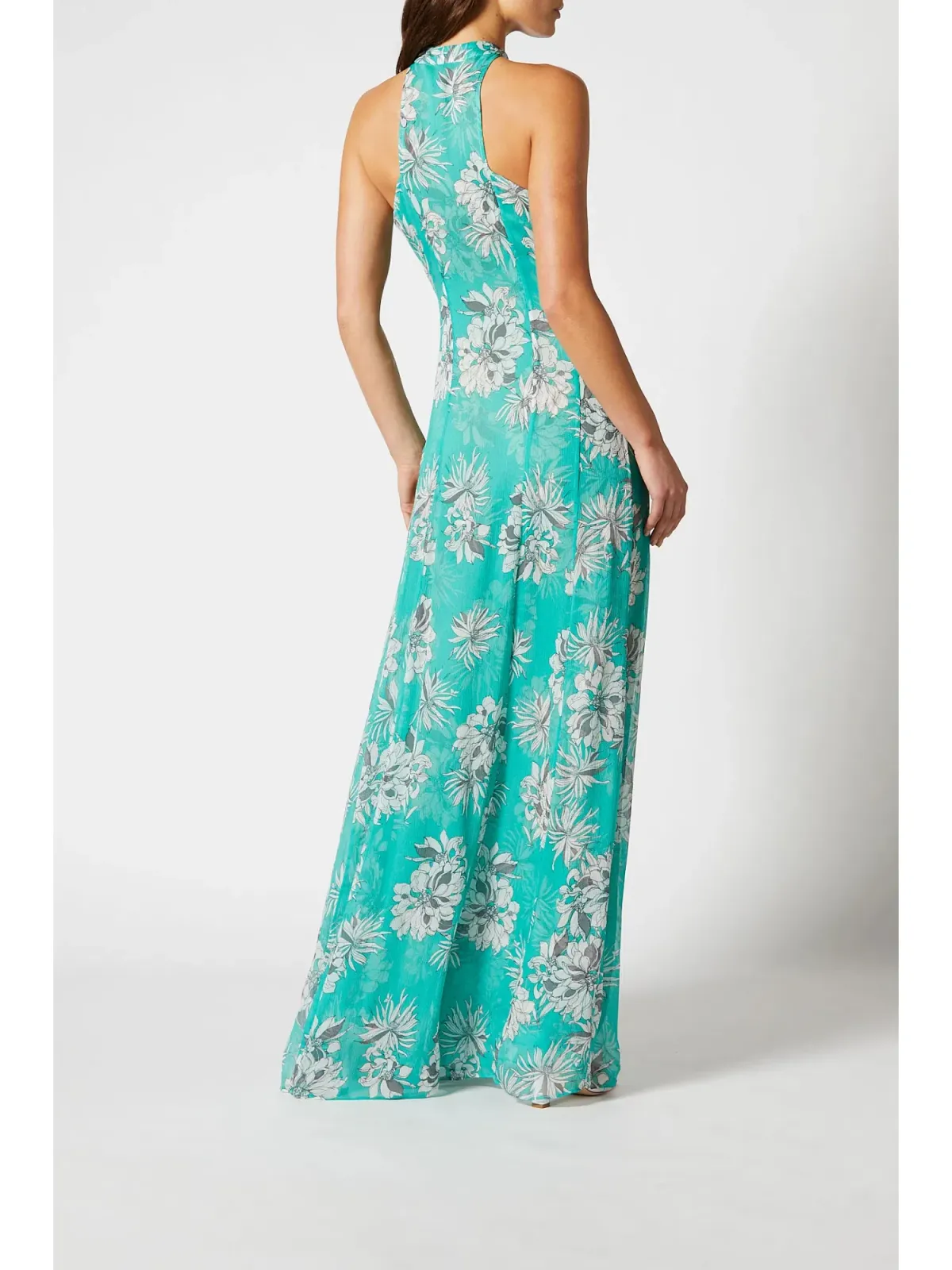 Scanlan Theodore Silk Georgette Floral Dress Spearmint Size AU 12 - Image 4