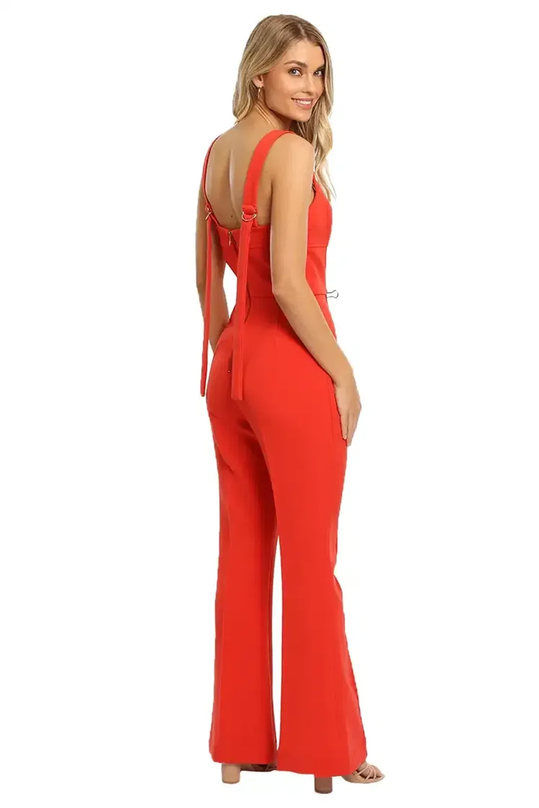 Rebecca Vallance Lamour Jumpsuit in Red Size 10 for rent on The Volte - main image