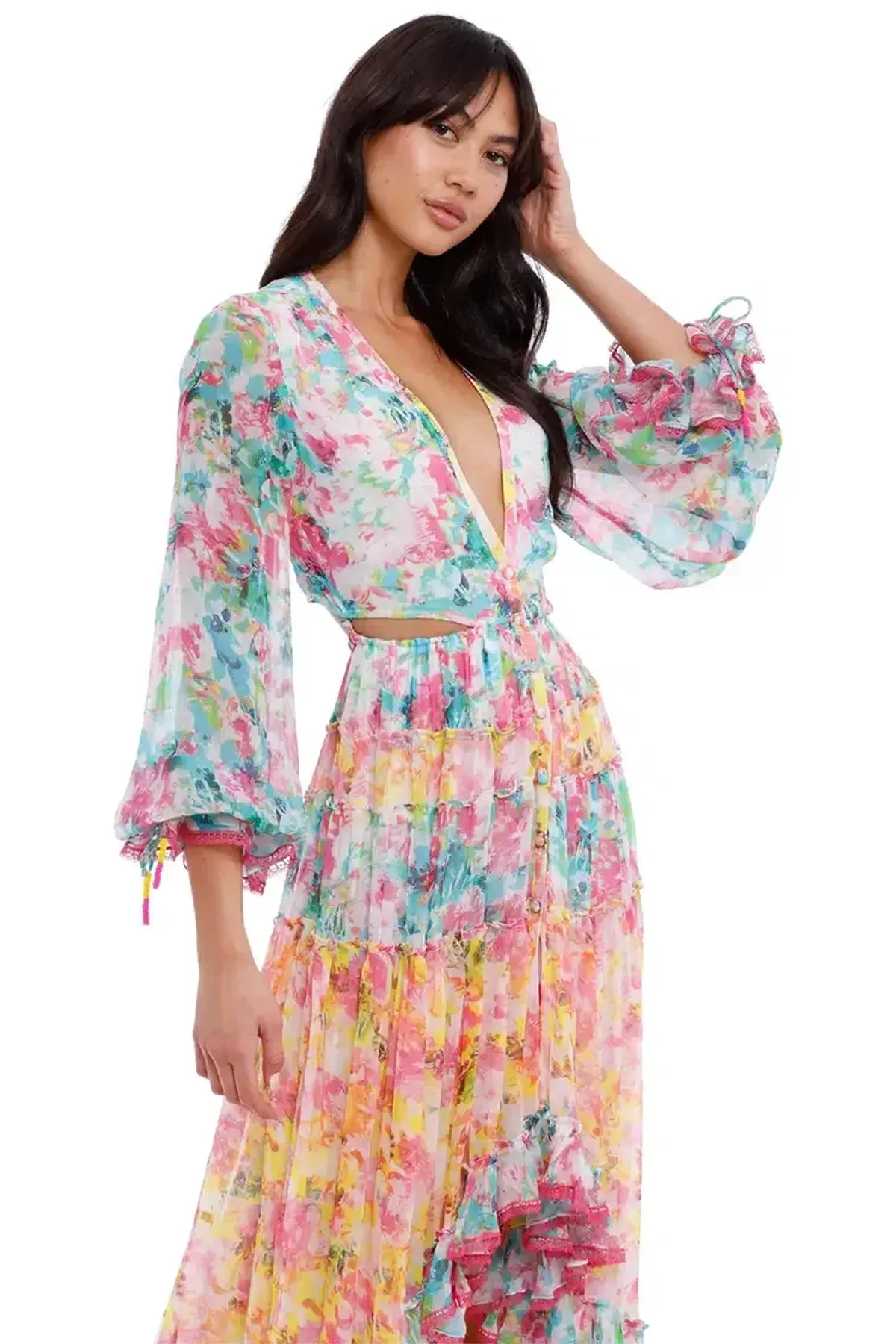 Rococo Sand Nesh Dress in Floral Size 8 - Image 5