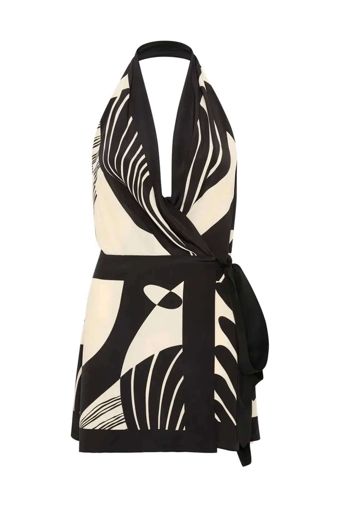 SIR THE LABEL REALISME WRAP HALTER MINI DRESS. SIZE 1 / AU 6-8  for rent on The Volte - main image
