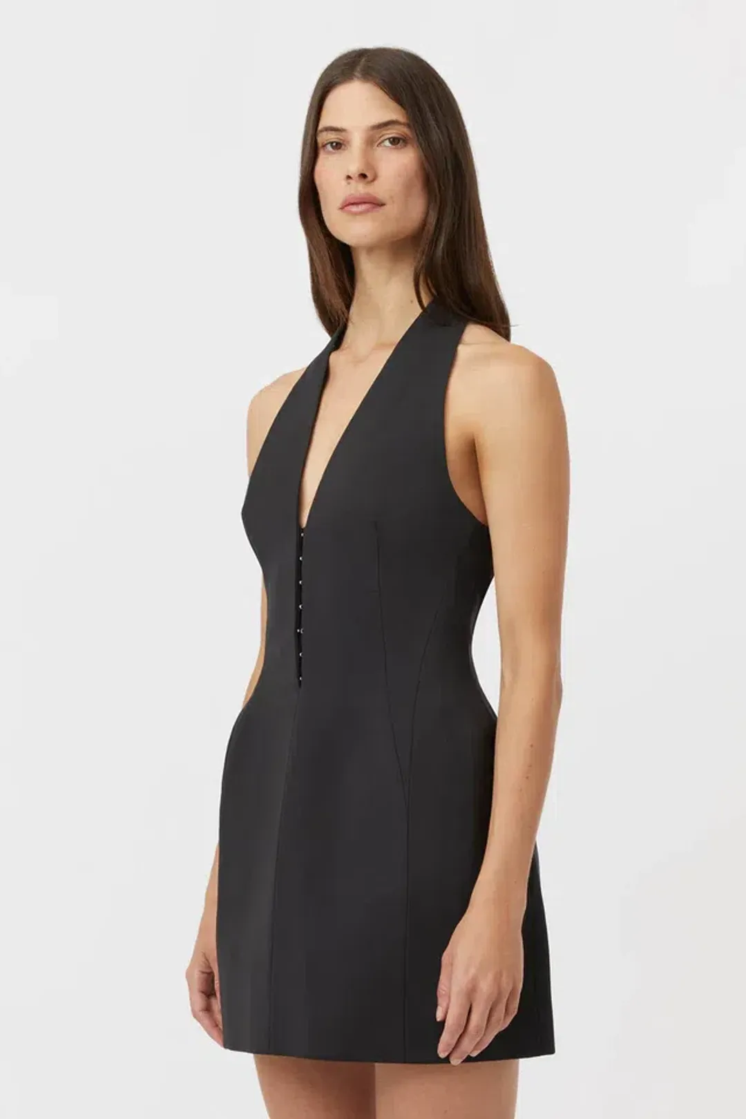 Camilla and Marc Petra Mini Dress Black Size 8  for rent on The Volte - main image