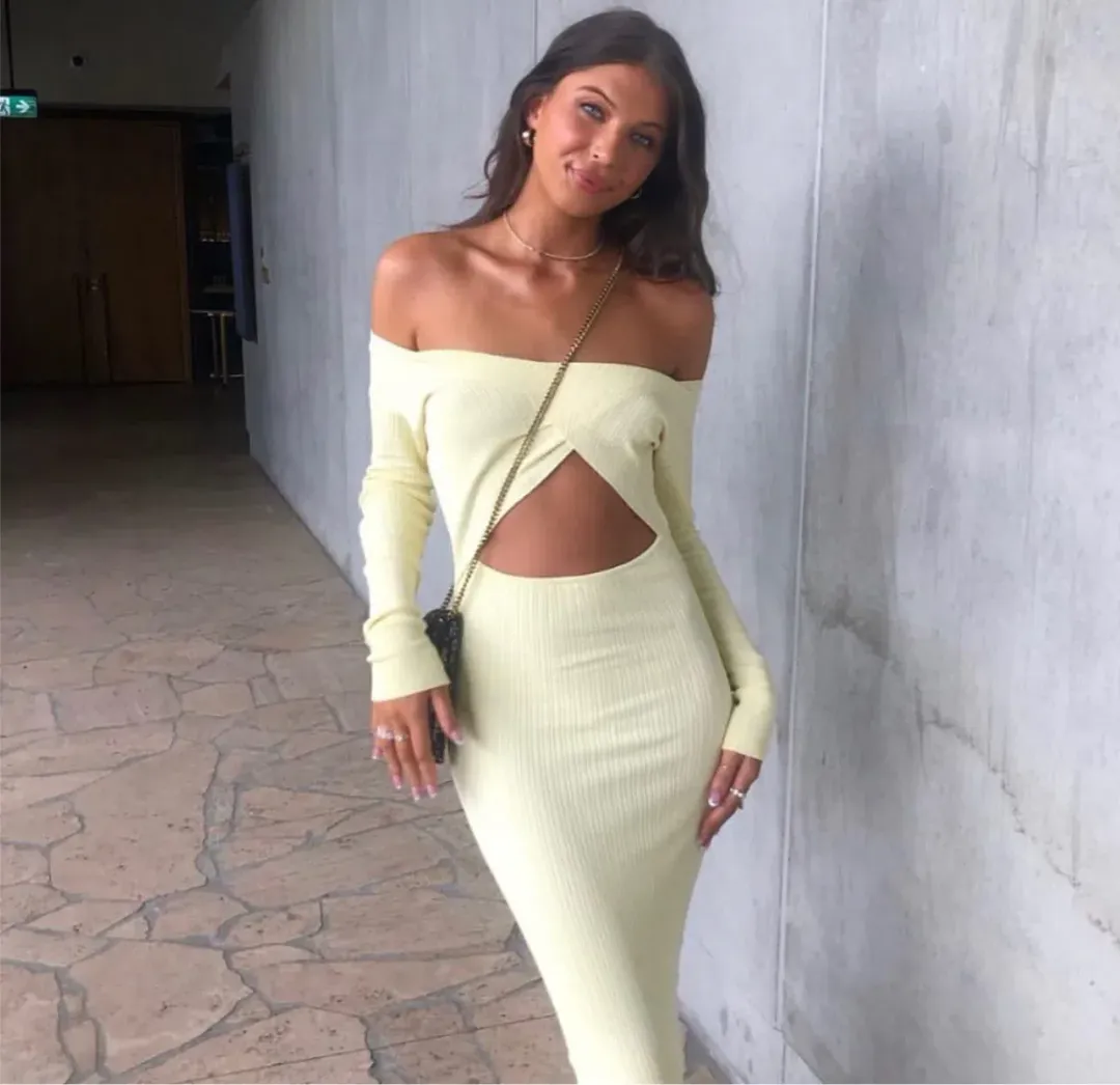 Sir The Label Kelvin Dress Lemon Yellow Size 3 /AU 12 for rent on The Volte - main image