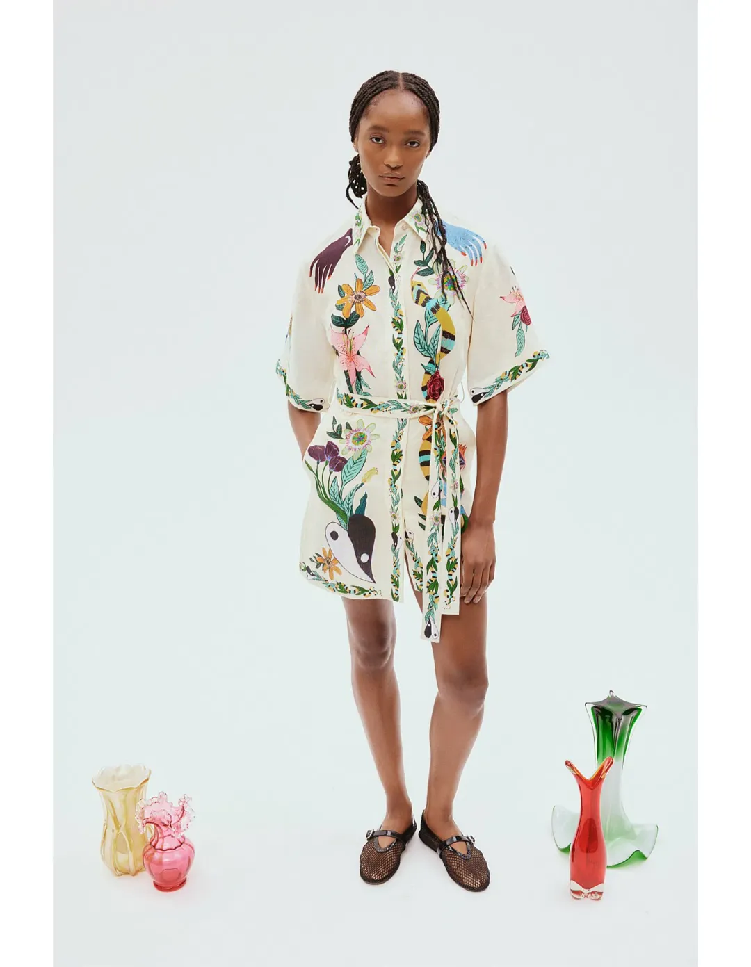 Alemais Megan Mini Dress Print Size 14 for rent on The Volte - main image