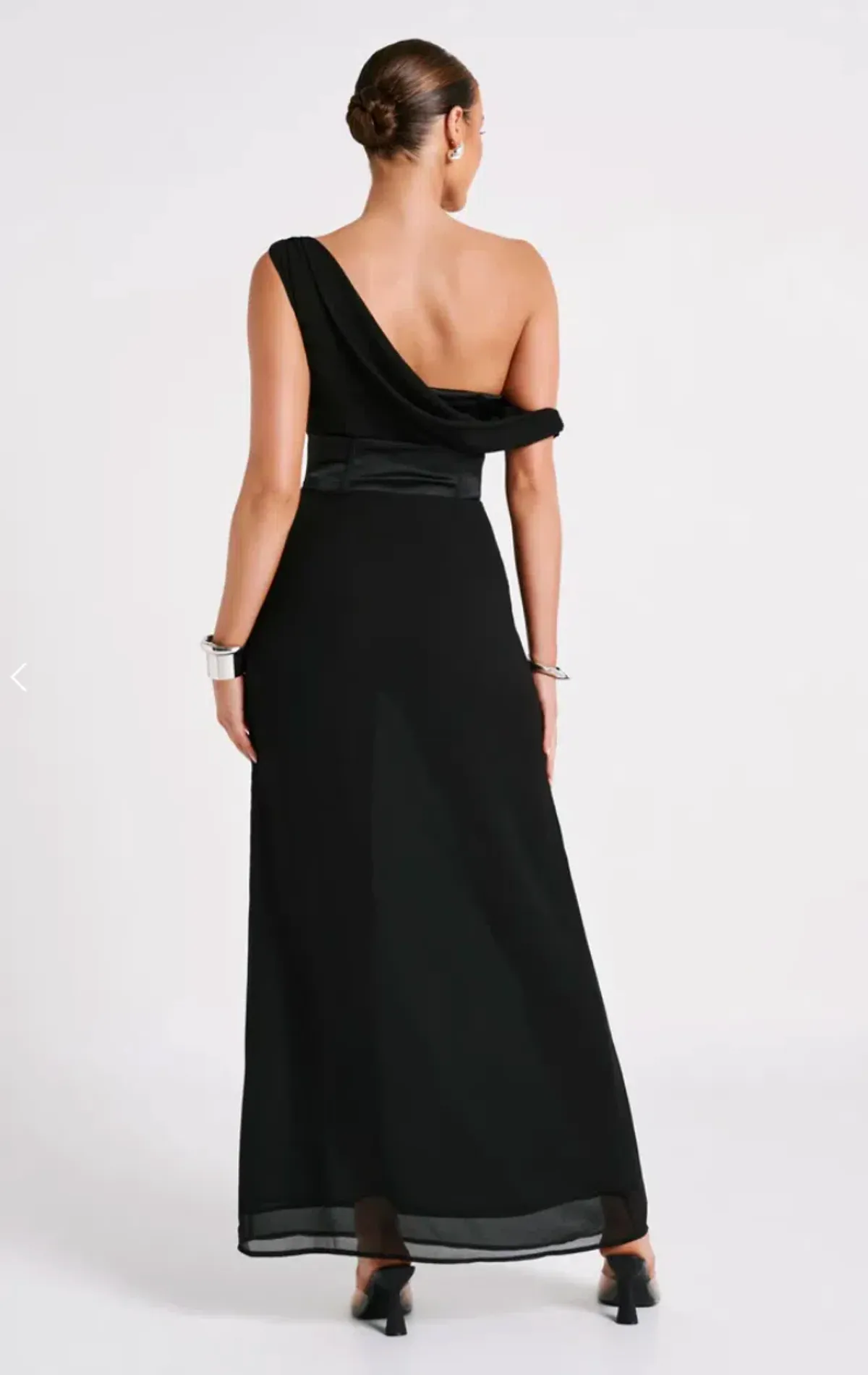 Meshki Courtney Chiffon Maxi Dress Black Size 4  - Image 2