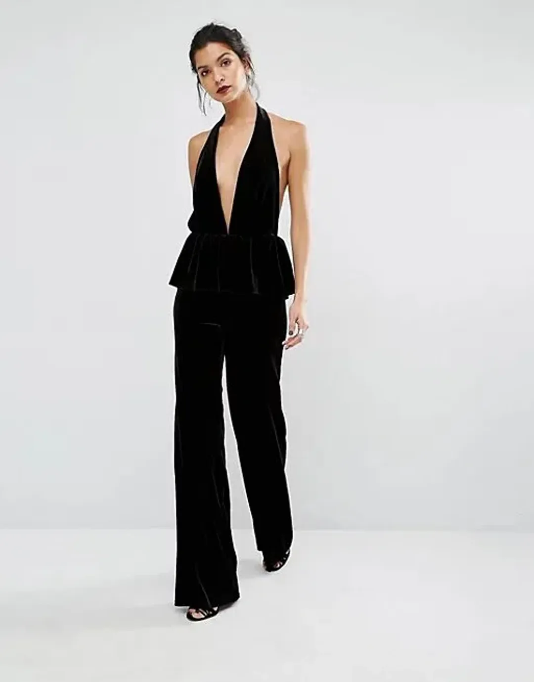 Bec & Bridge Midnight Velvet Jumpsuit Black Size 8 for rent on The Volte - main image