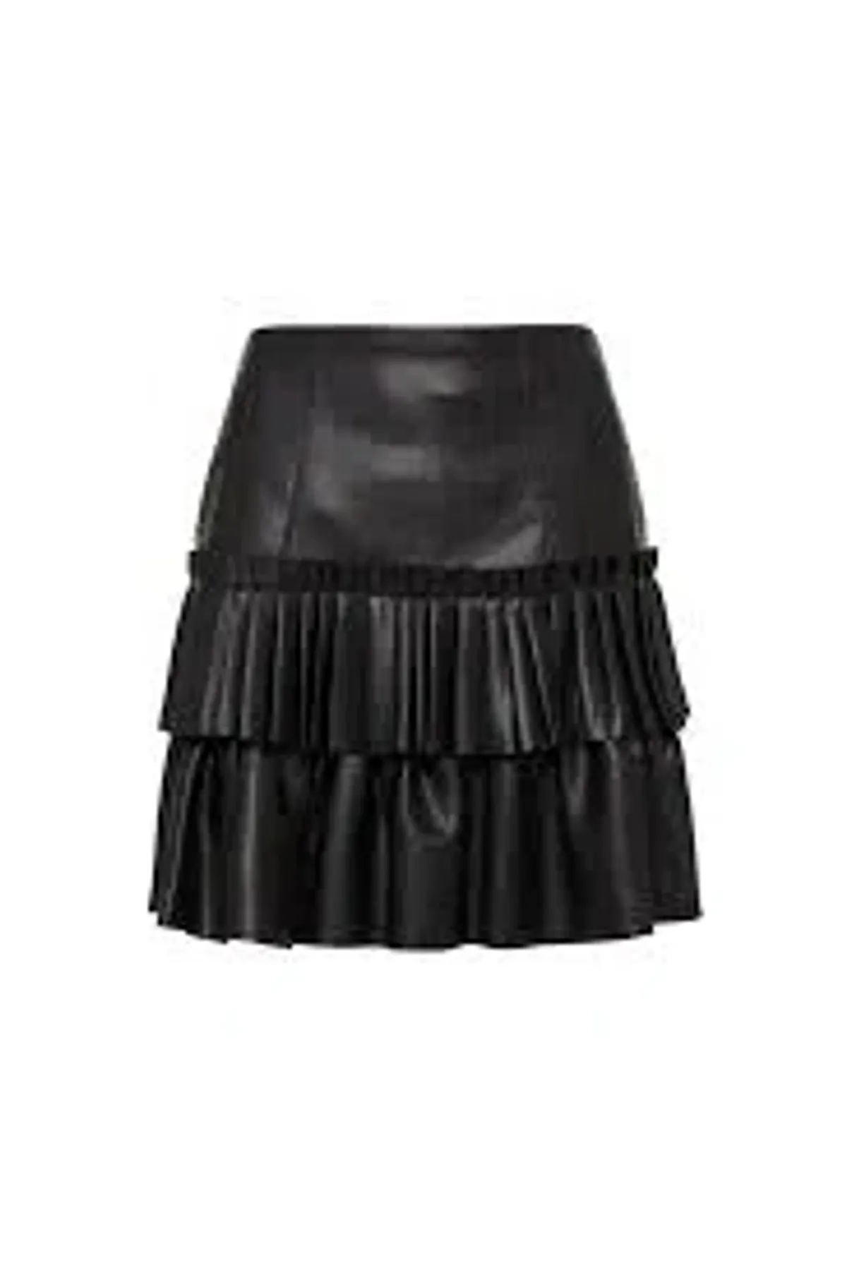 AJE Kindred Tiered Mini Skirt Black Size 8 - Image 3
