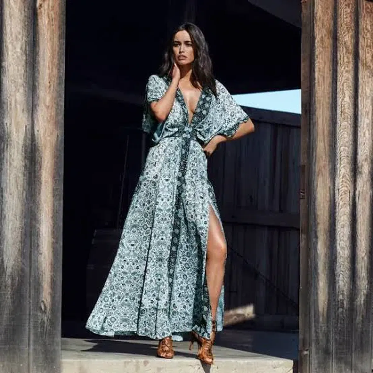 Sheike Bijar Maxi Dress Print Size 16 - Image 2