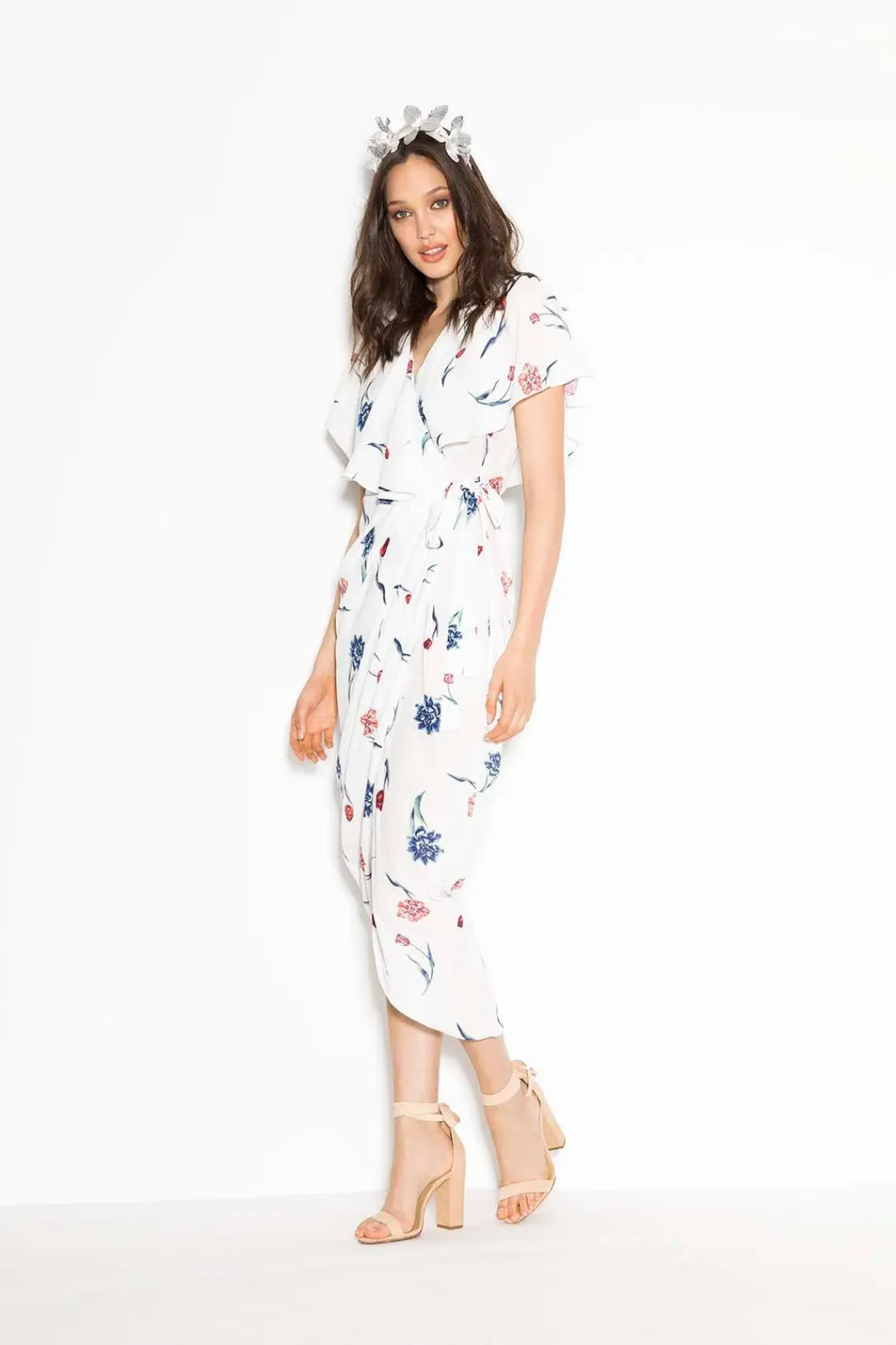 Sheike Delilah Midi Dress Floral Size 16 for rent on The Volte - main image