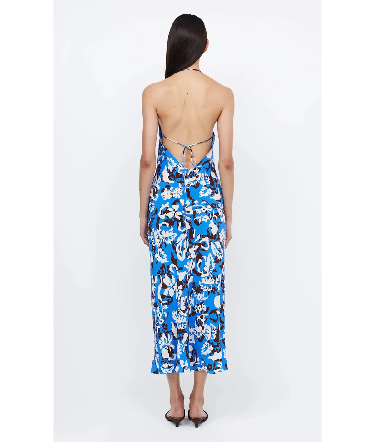 Bec & Bridge Clarisse Halter Maxi Dress in Blue Lagoon Hawaiian Floral Size 10 - Image 2