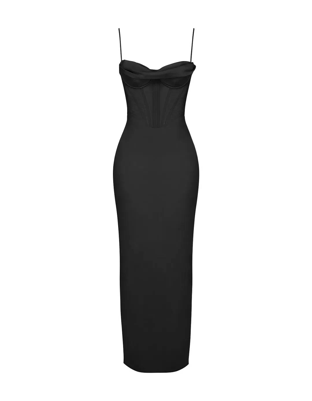 House of CB Charmaine Corset Maxi Dress Black Size 6 for rent on The Volte - main image