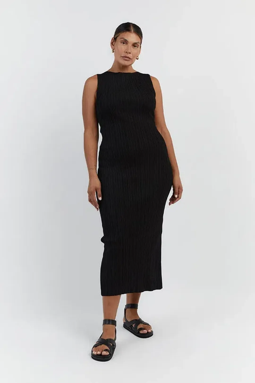 Dissh Sienna Knit Midi Dress Black Size L / AU 12 for rent on The Volte - main image
