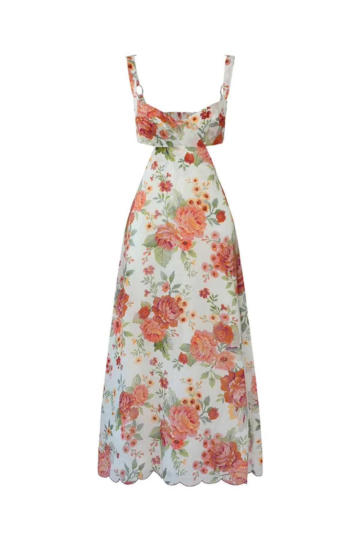 Sofia the Label Delilah Cut Out Midi Dress in Sunset Floral Size 8  - Image 5