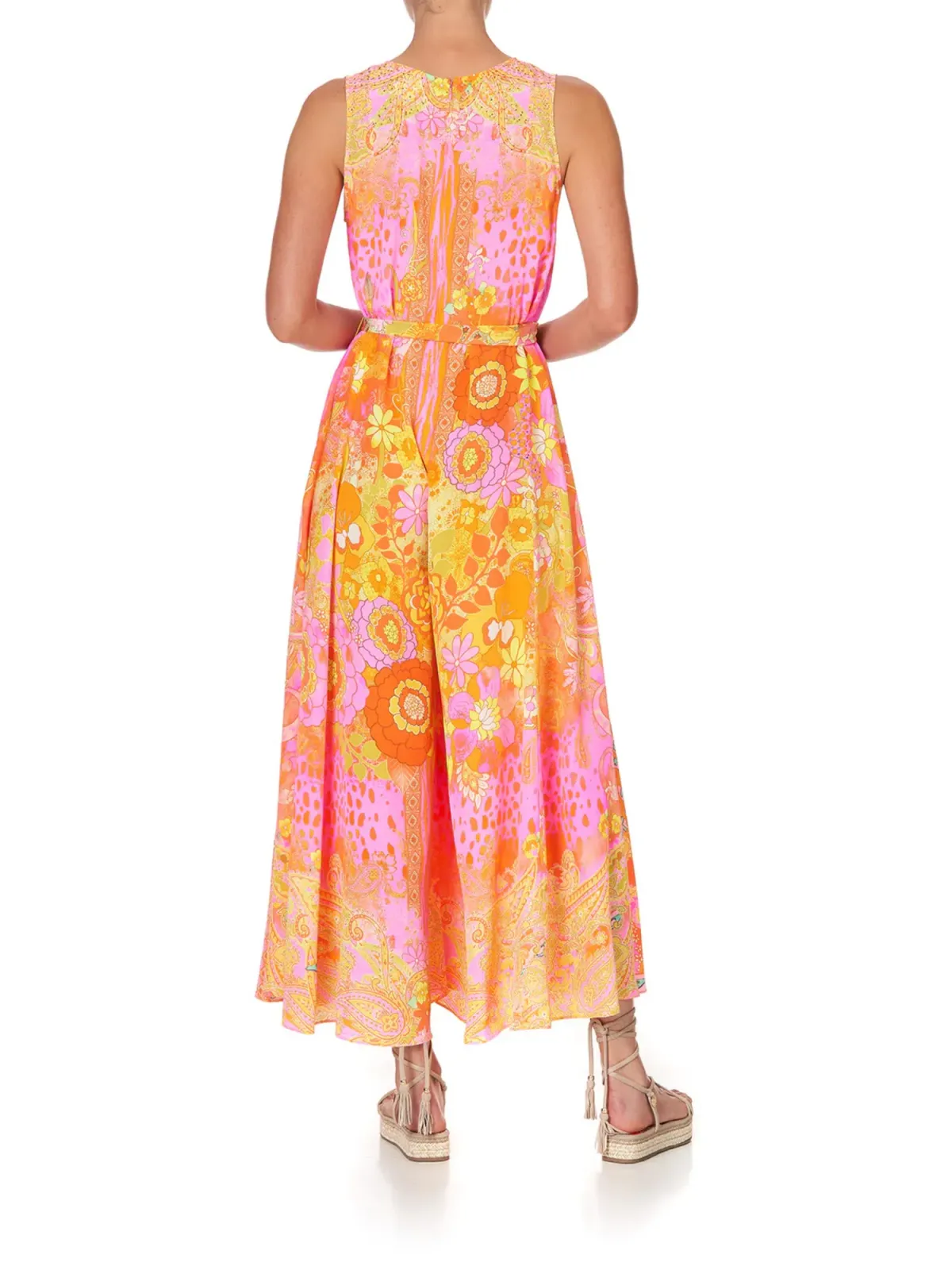 Camilla Hair Hair Hair Flared Jumpsuit Print Size AU 12 - Image 3