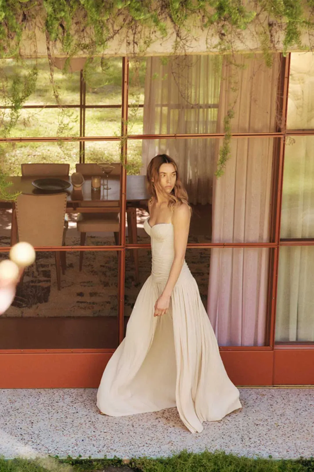 Manning Cartell Double Time Pleat Dress Nougat Size AU 10 for rent on The Volte - main image