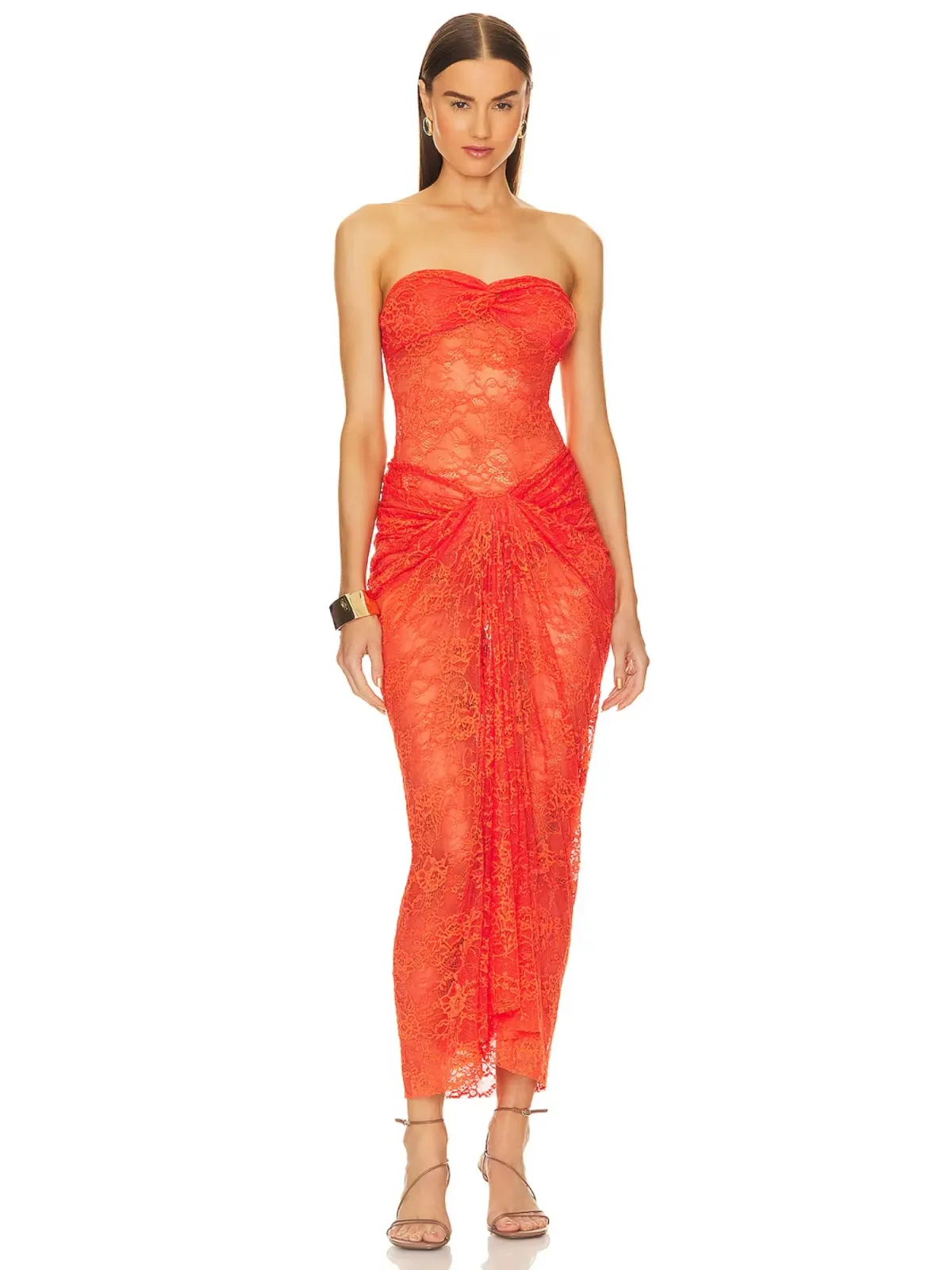 Natalie Rolt Naomi Dress Tangerine Size 1 / AU 8 - Image 2