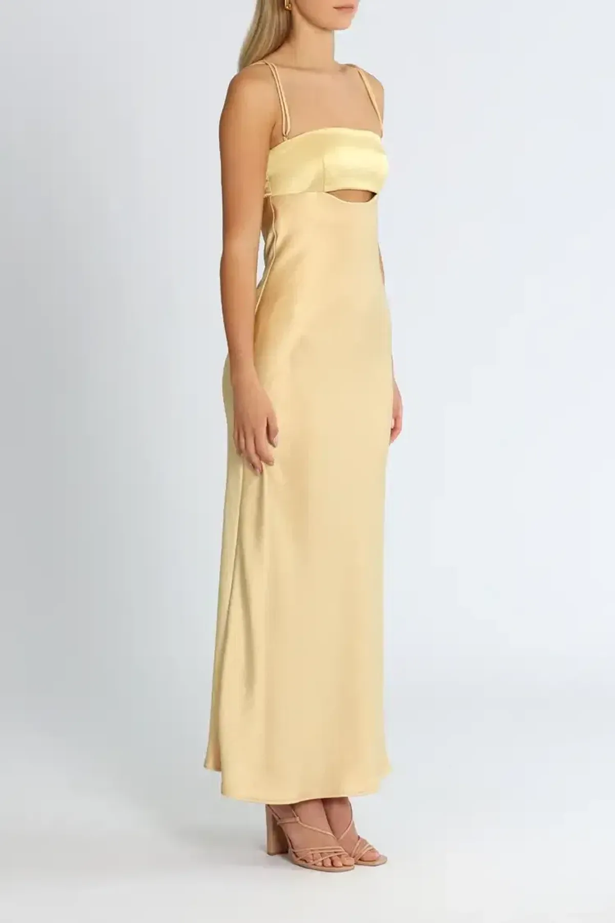 Bec & Bridge Carrie Maxi Dress in Yellow Champagne Size 6 - Image 2