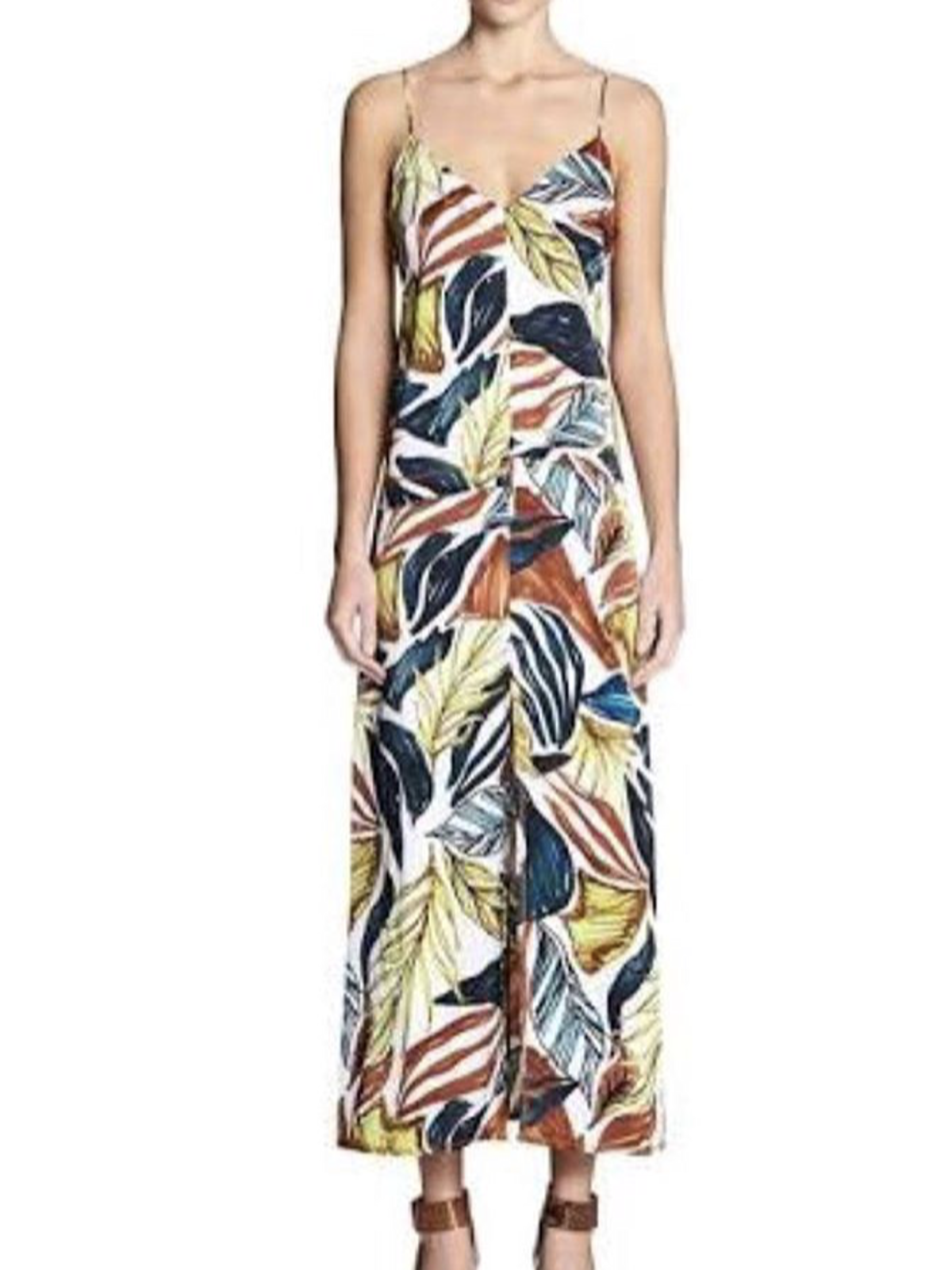 Manning Cartell Tropical Paradise Silk Slip Dress Print Size 8 - Image 1