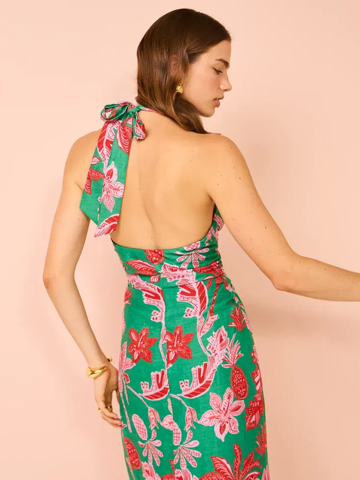 Ownley Kara Midi Dress In Pineapple Print Size S / AU 8 - Image 3