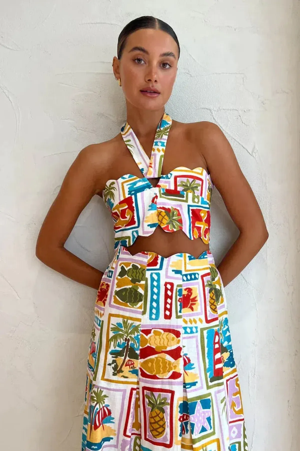 By Nicola Sea Change Top Size 10 and Maxi Skirt Size 8 Set In Summer Vacation - Image 6