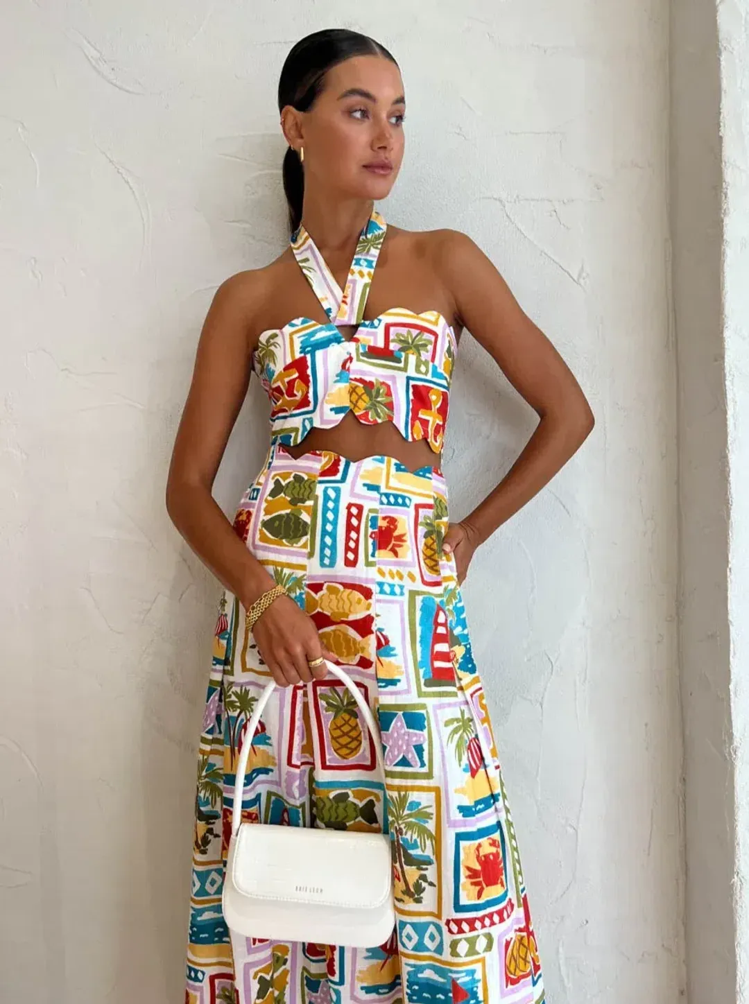 By Nicola Sea Change Top Size 10 and Maxi Skirt Size 8 Set In Summer Vacation for rent on The Volte - main image