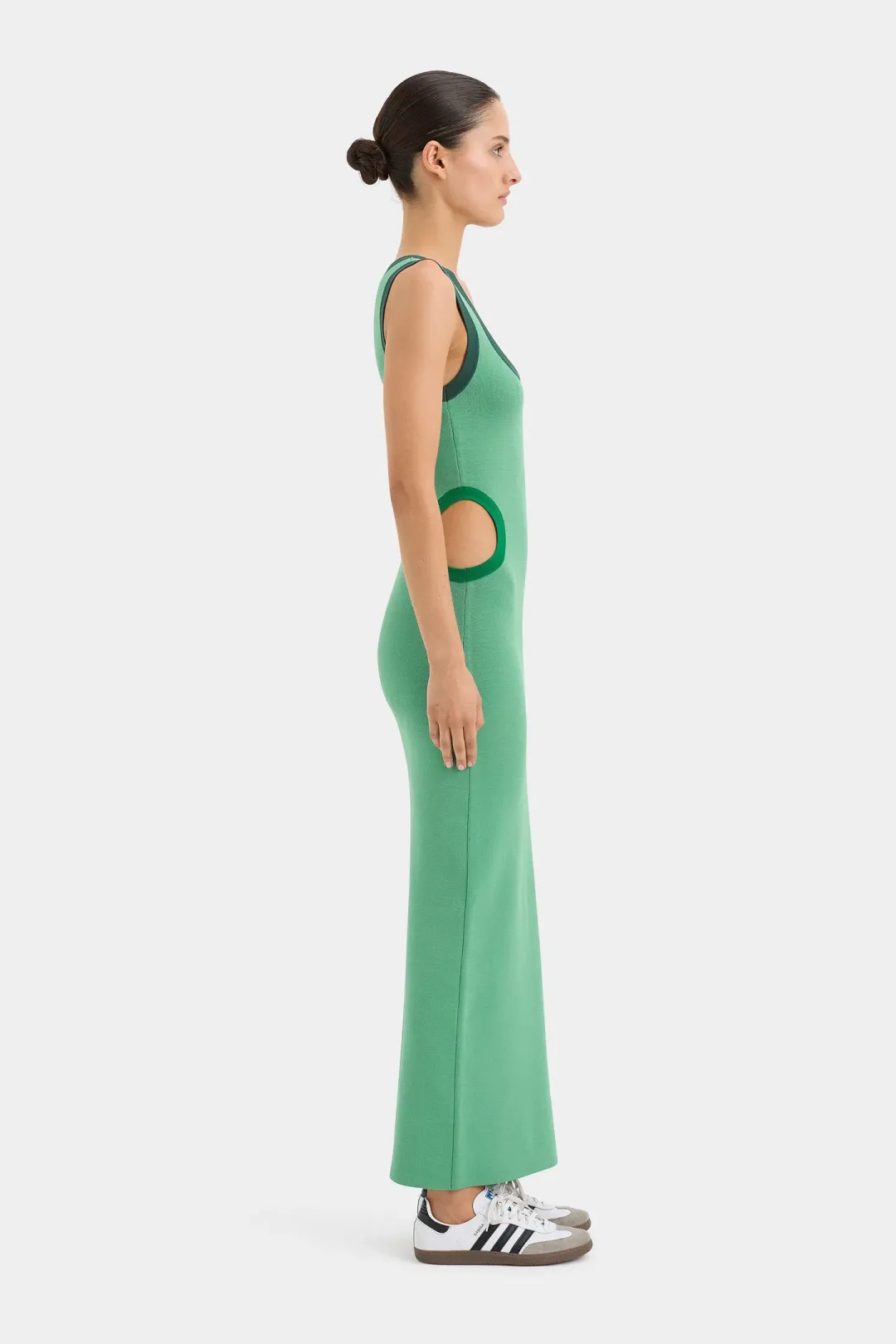 Sir the Label Salvador Cut Out Midi Dress Emerald Size 8  for rent on The Volte - main image