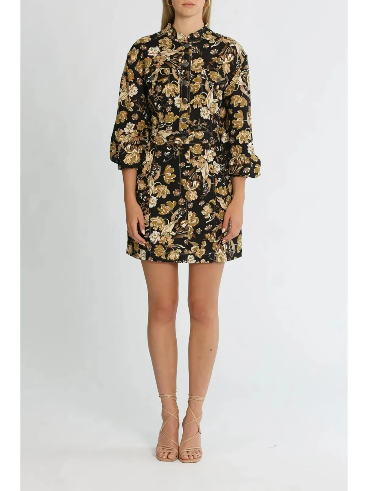 Shona Joy Palermo Panelled Mini Dress in Multi Size AU 14 - Image 1