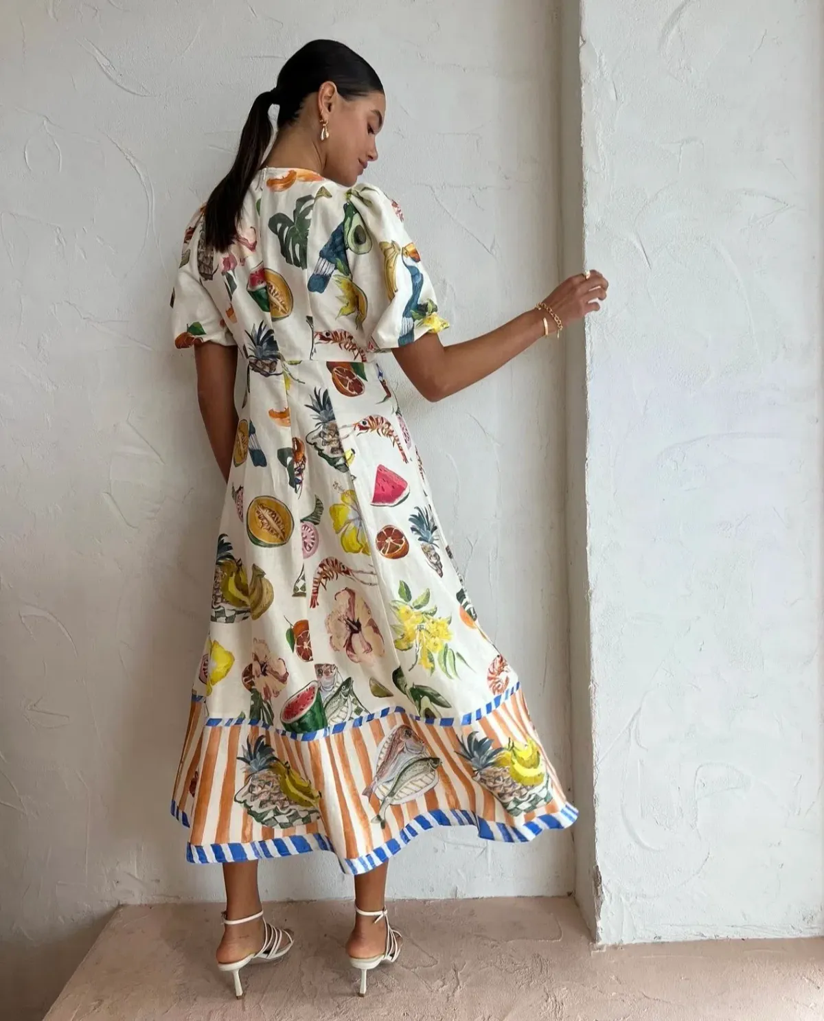 Alemais Theo Midi Dress Print Size AU 10 - Image 4