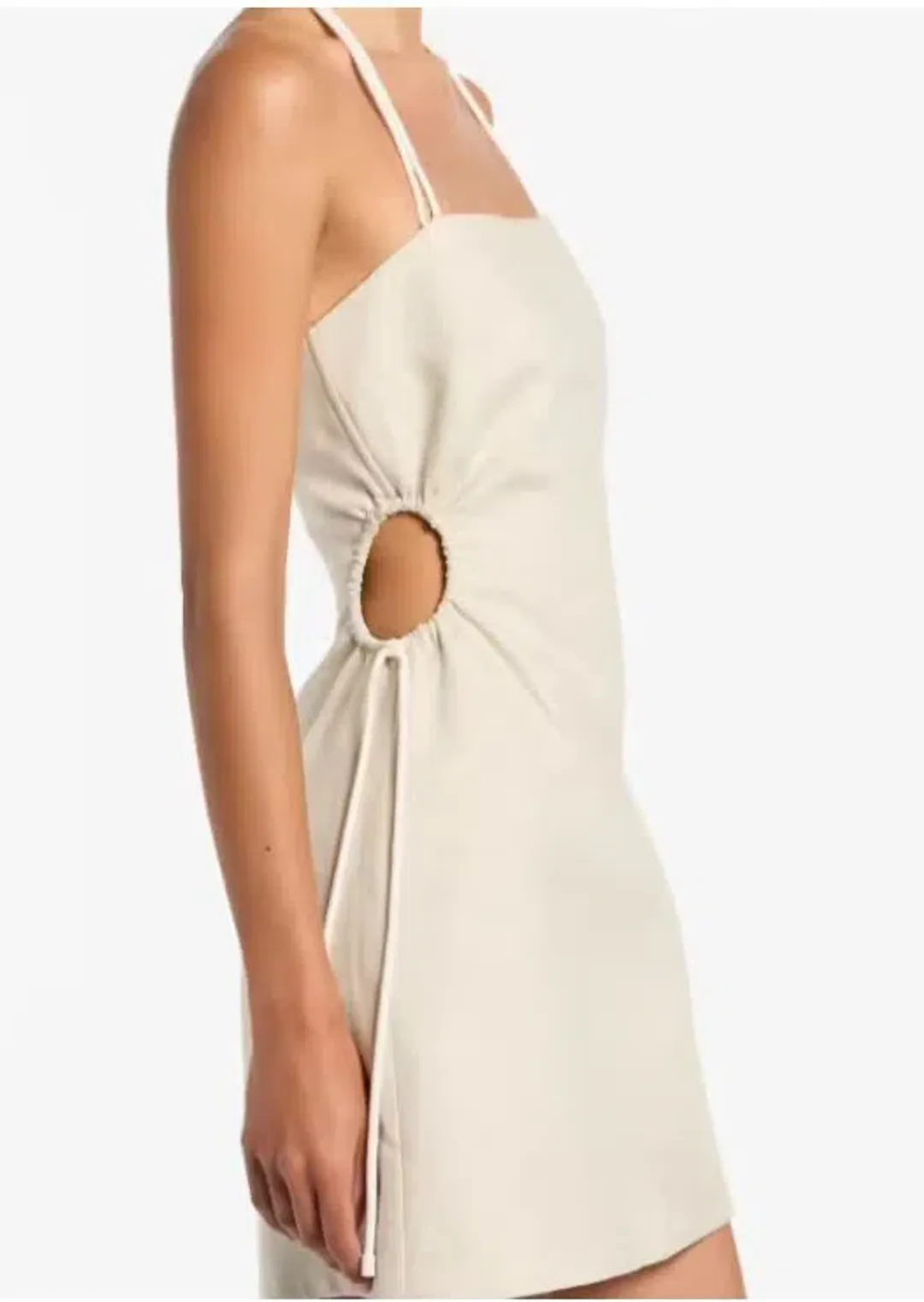 Sir The Label D'orsay Corded Strapless Mini Dress Ecru Size 3/Au 12 for rent on The Volte - main image