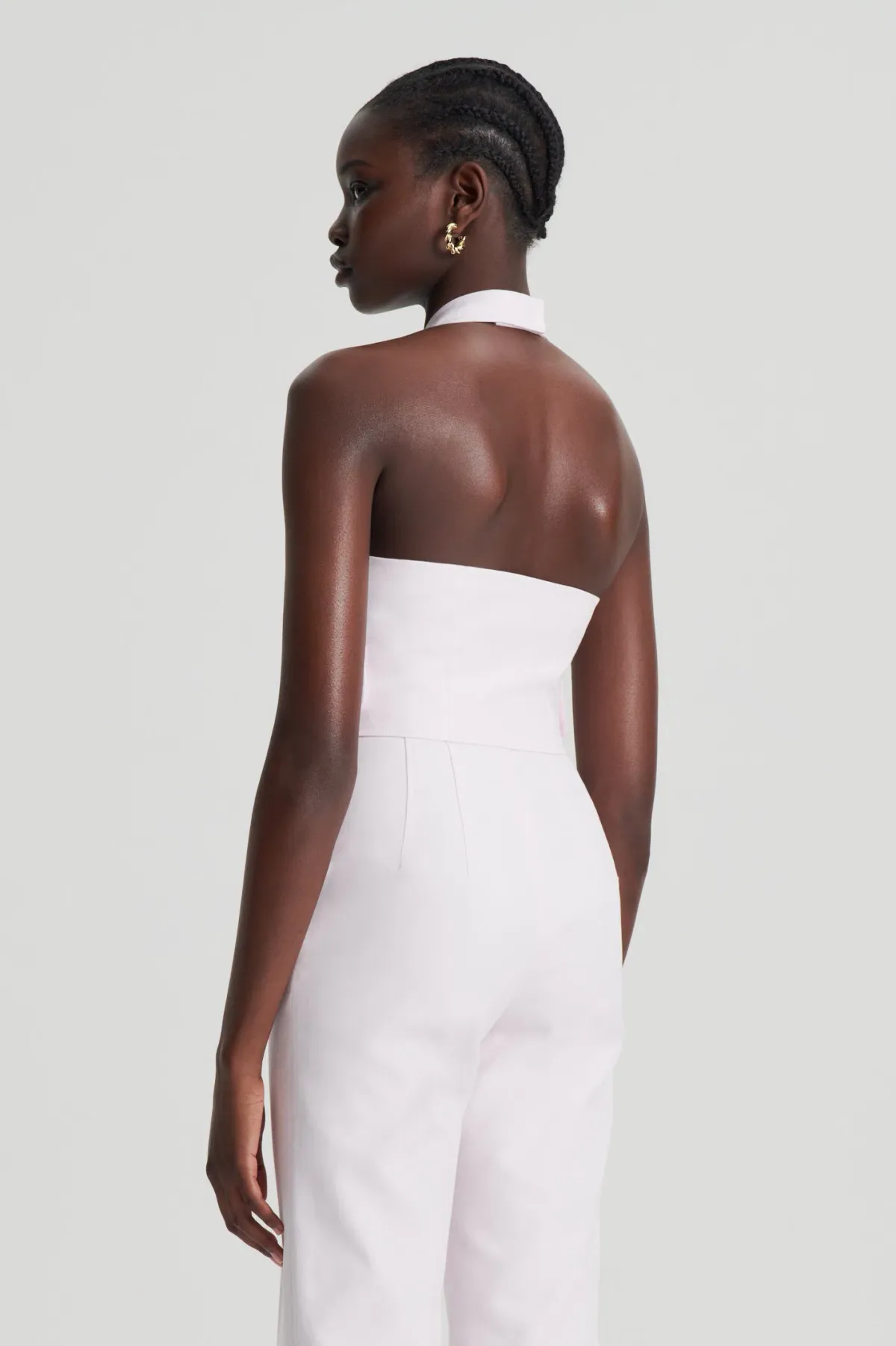 Scanlan Theodore Double Cotton Waistcoat Tinted Pink Size Au 10 - Image 2