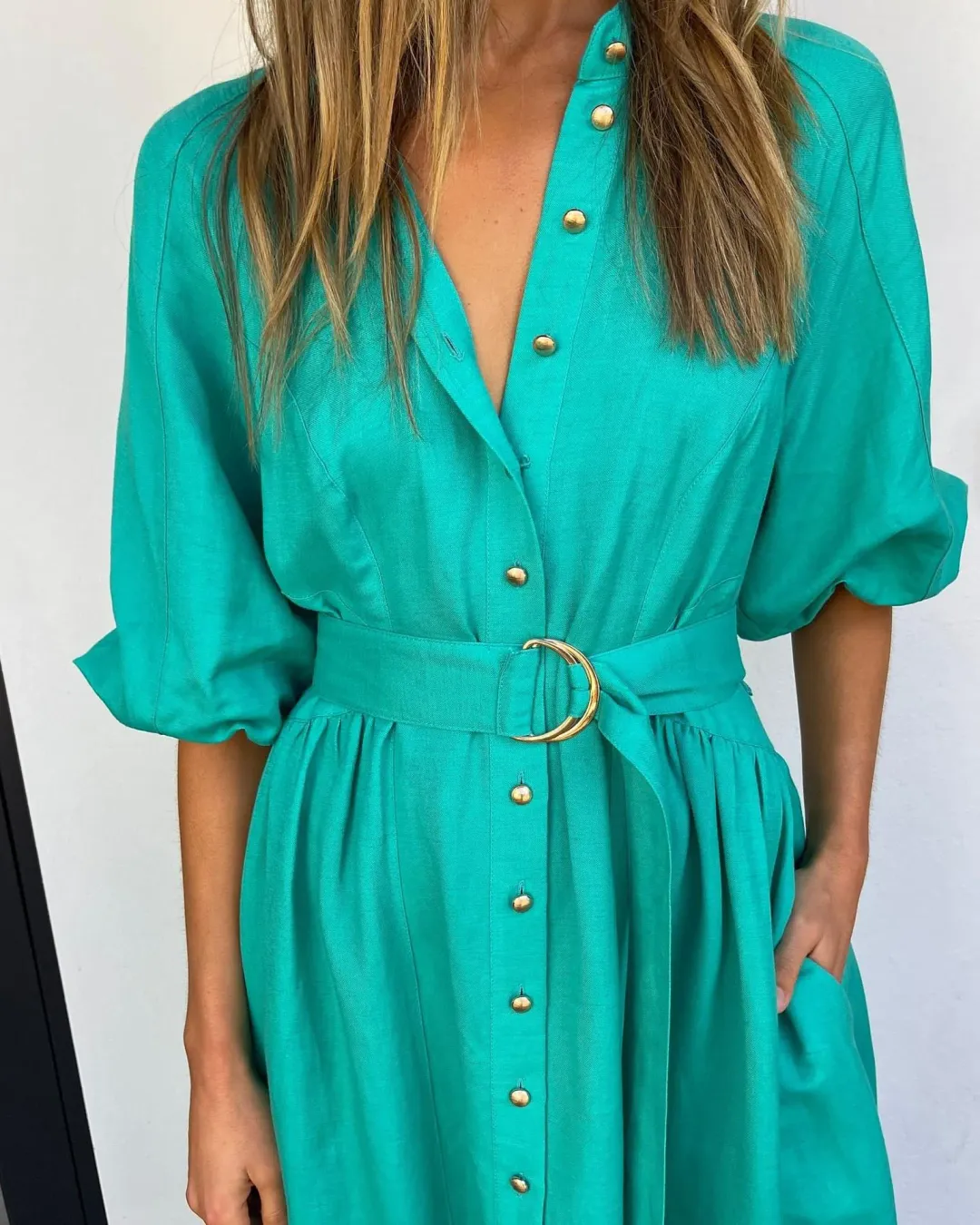 Sheike Piper Dress in Green Size 14 for rent on The Volte - main image