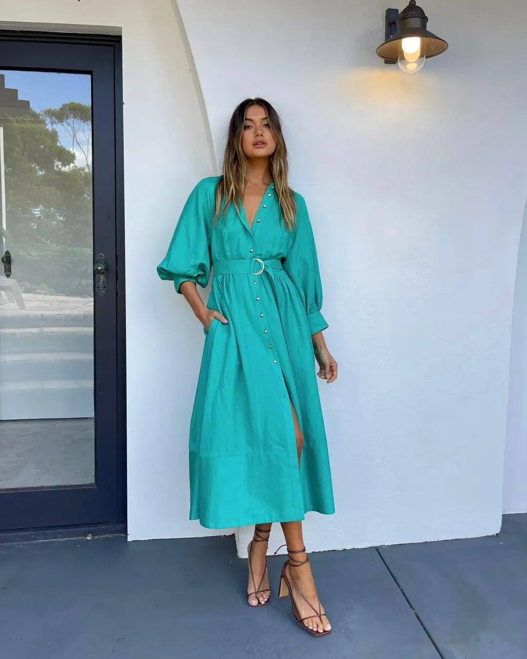 Sheike Piper Dress in Green Size 14 for rent on The Volte - main image