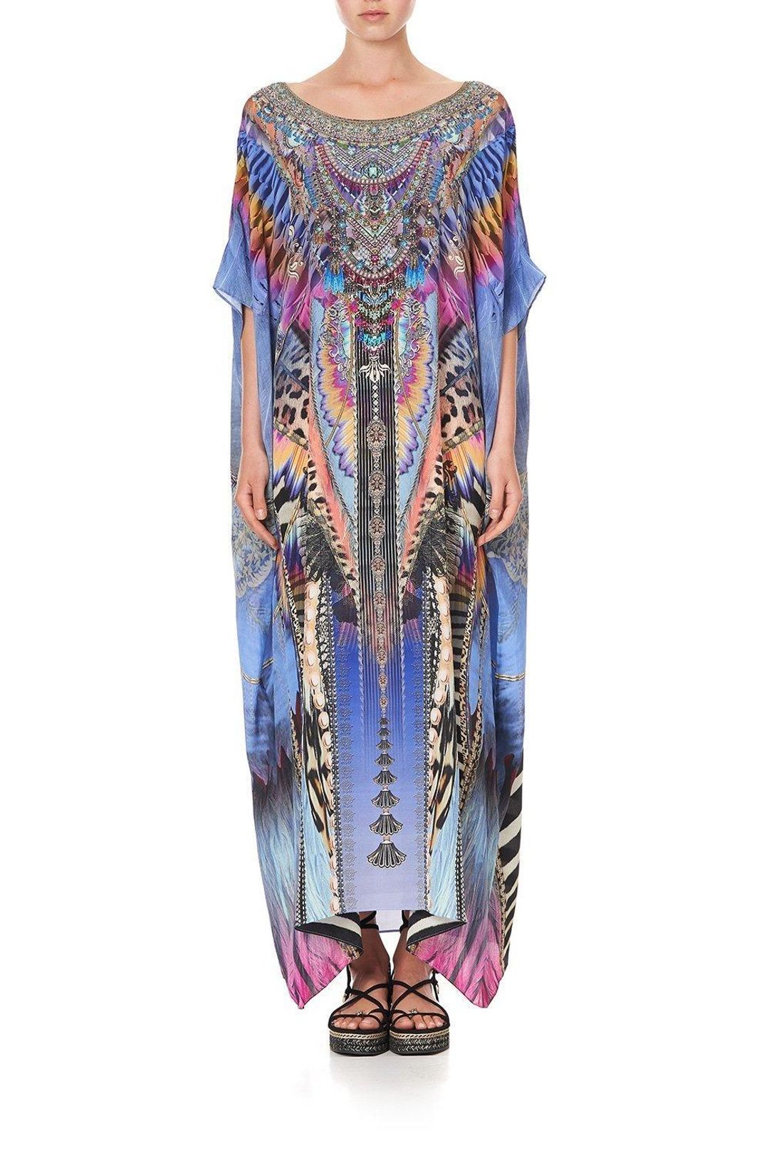 Camilla Love On The Wing Round Neck Kaftan Size 10 for rent on The Volte - main image
