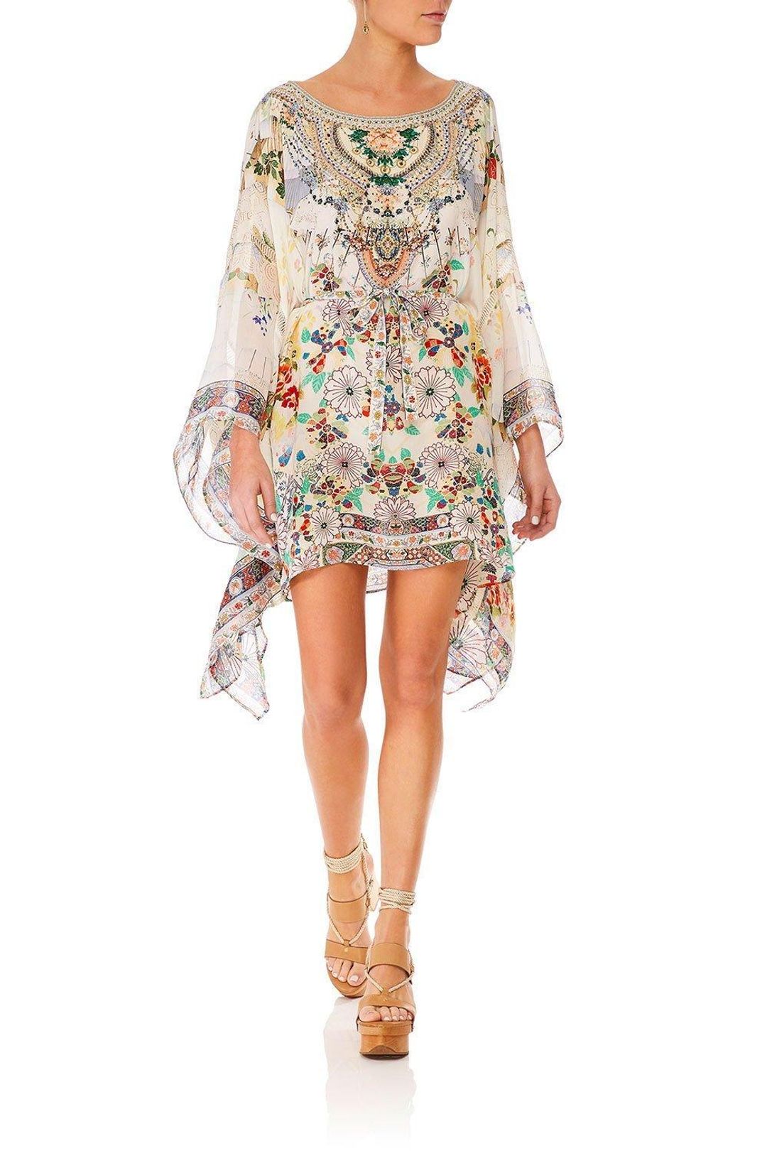 Camilla Time After Time Short Kaftan With Sheer Sleeves Size 10 for rent on The Volte - main image