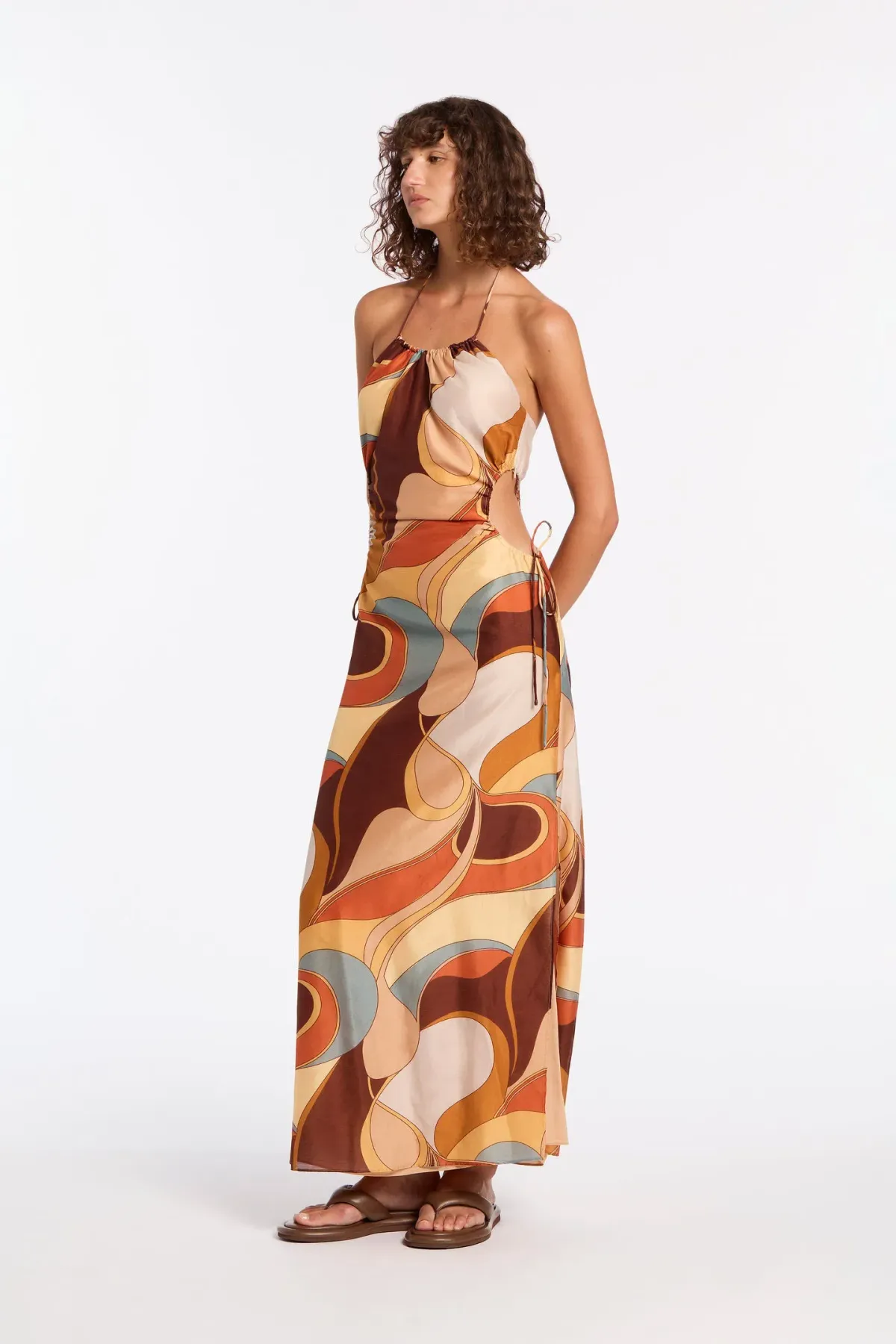 Sir The Label Vista Halter Dress Vista Print Size 6 - Image 1