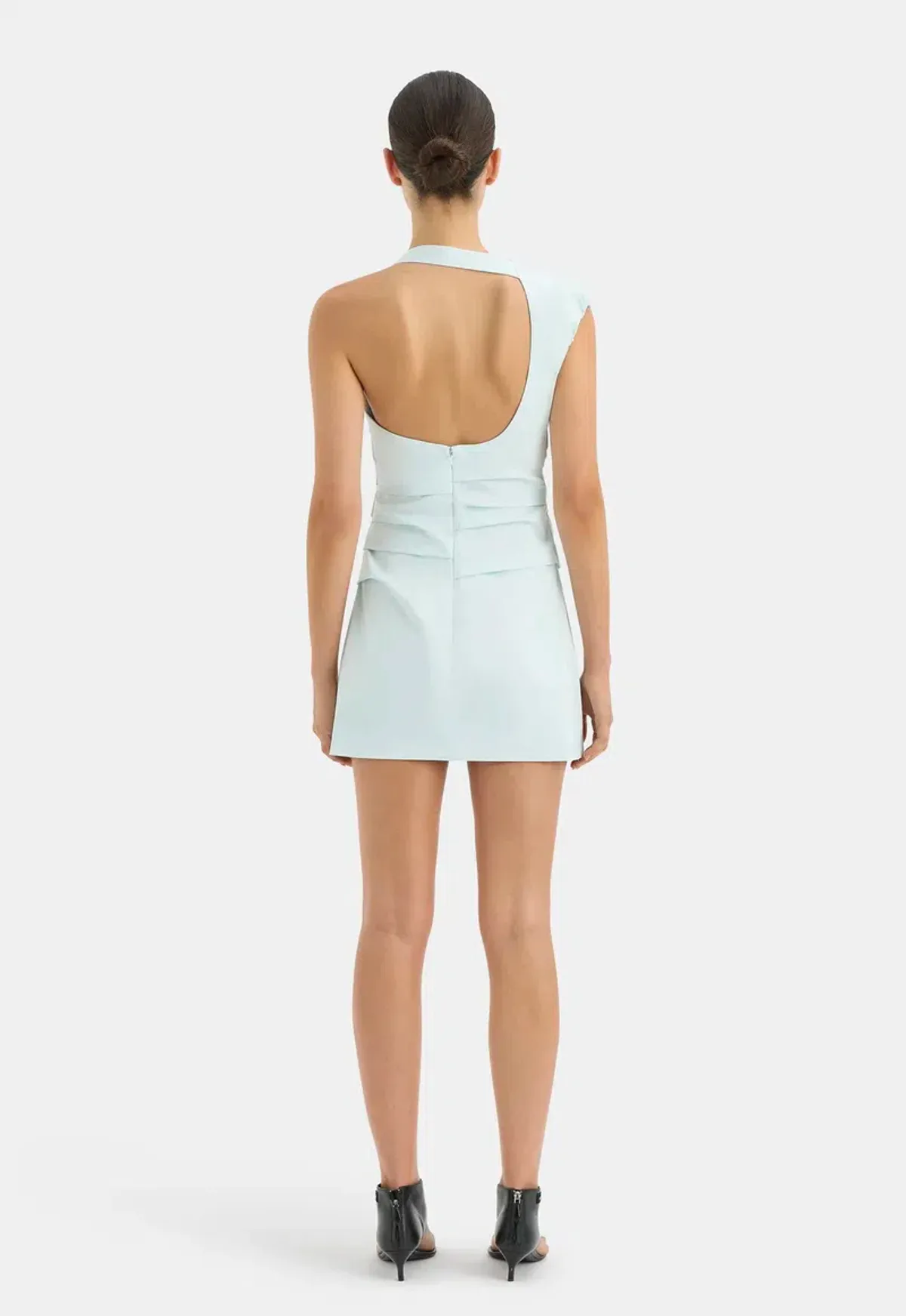 Sir The Label Azul Gathered Mini Dress Ice Blue Size 1/ AU 8 - Image 3