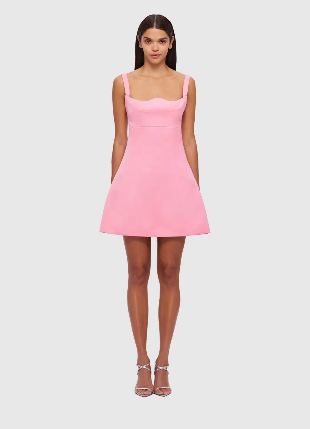Leo Lin Jacinta Mini Dress Bubblegum Size 8  for rent on The Volte - main image