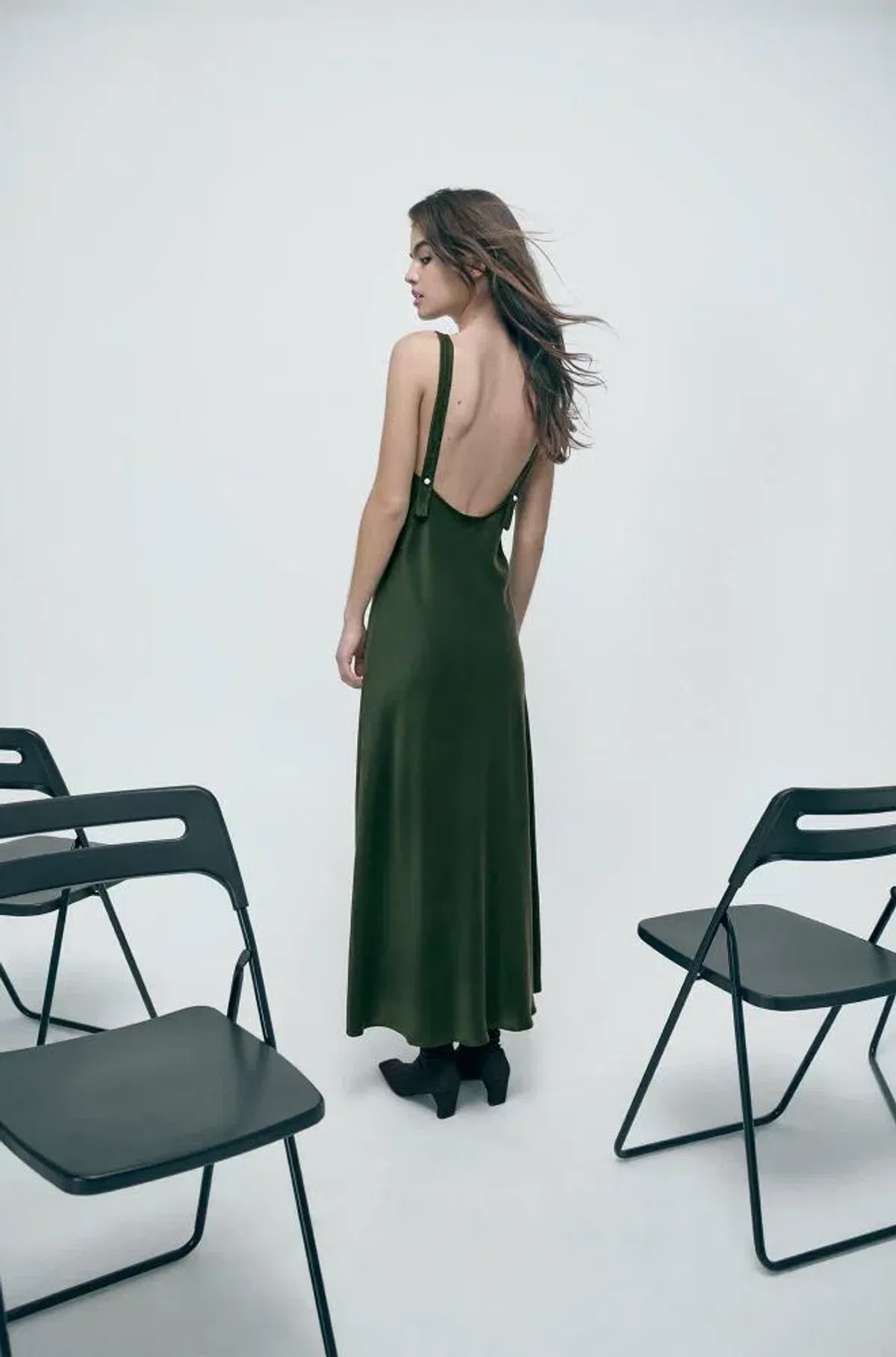 Silk Laundry Deco Ruched Dress Cedar Size XL/ AU 14 - Image 2