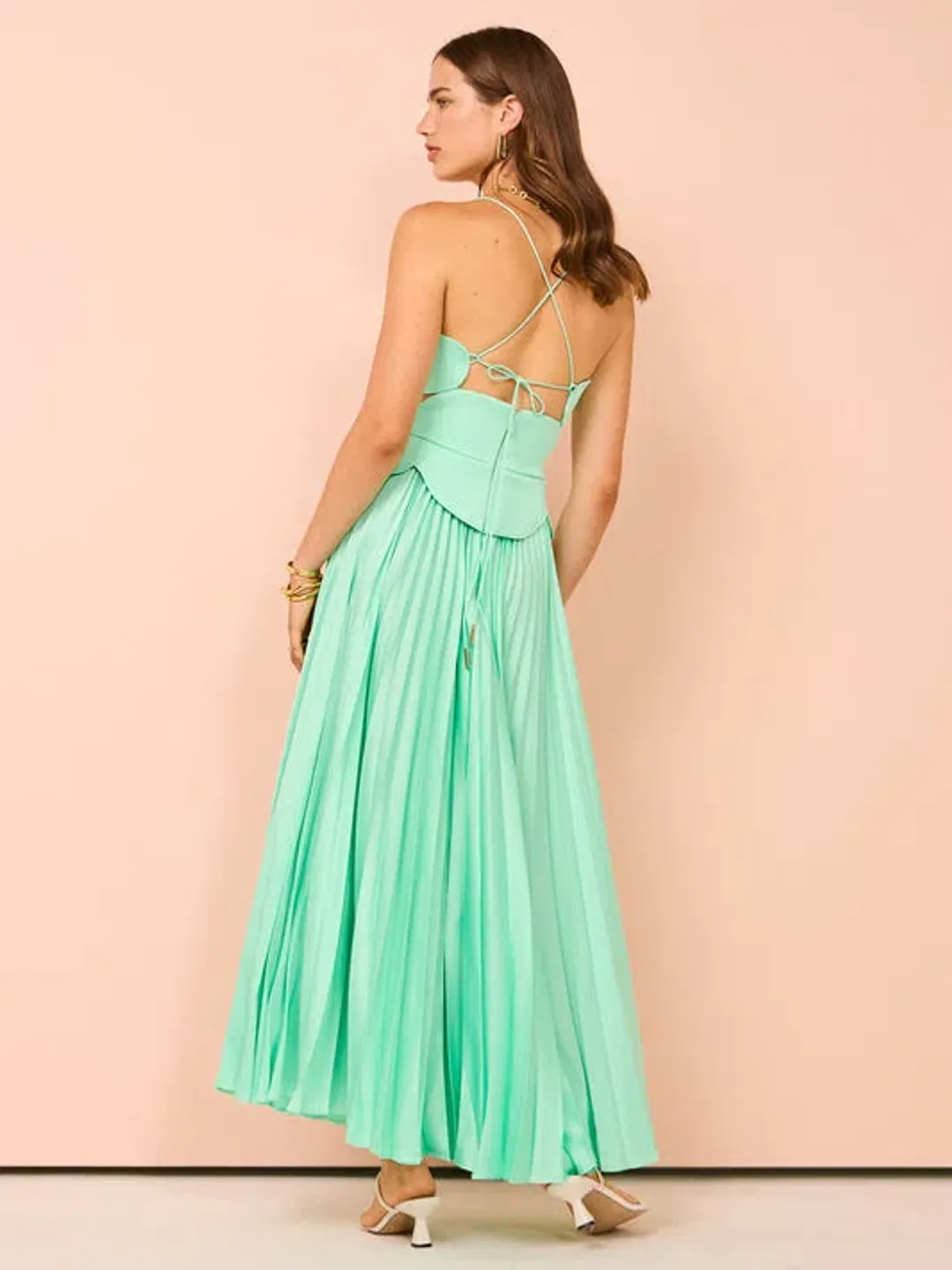 Acler Atholoton Midi Dress In Arctic Mint Size 8  for rent on The Volte - main image