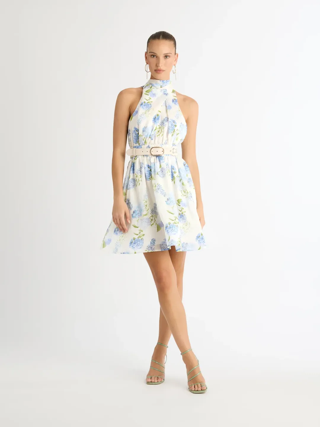 Sheike Blue Bell Mini Dress Floral Size 14 for rent on The Volte - main image