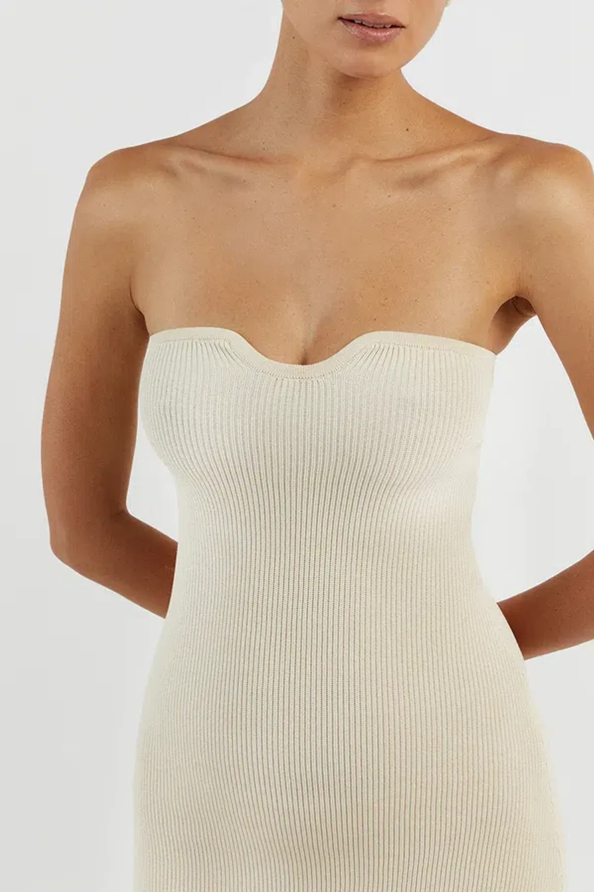 Dissh Veronica Bandeau Maxi Dress Butter Size M / AU 10 - Image 2