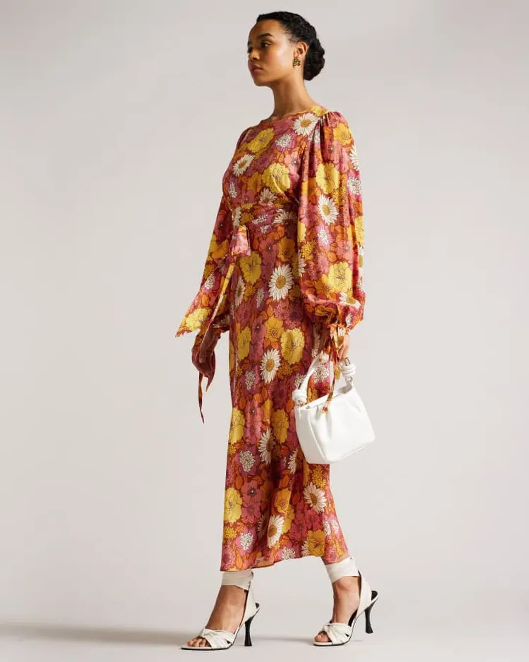 Ted Baker Lelyah Floral Blouson Maxi Dress Multi Size 8 for rent on The Volte - main image